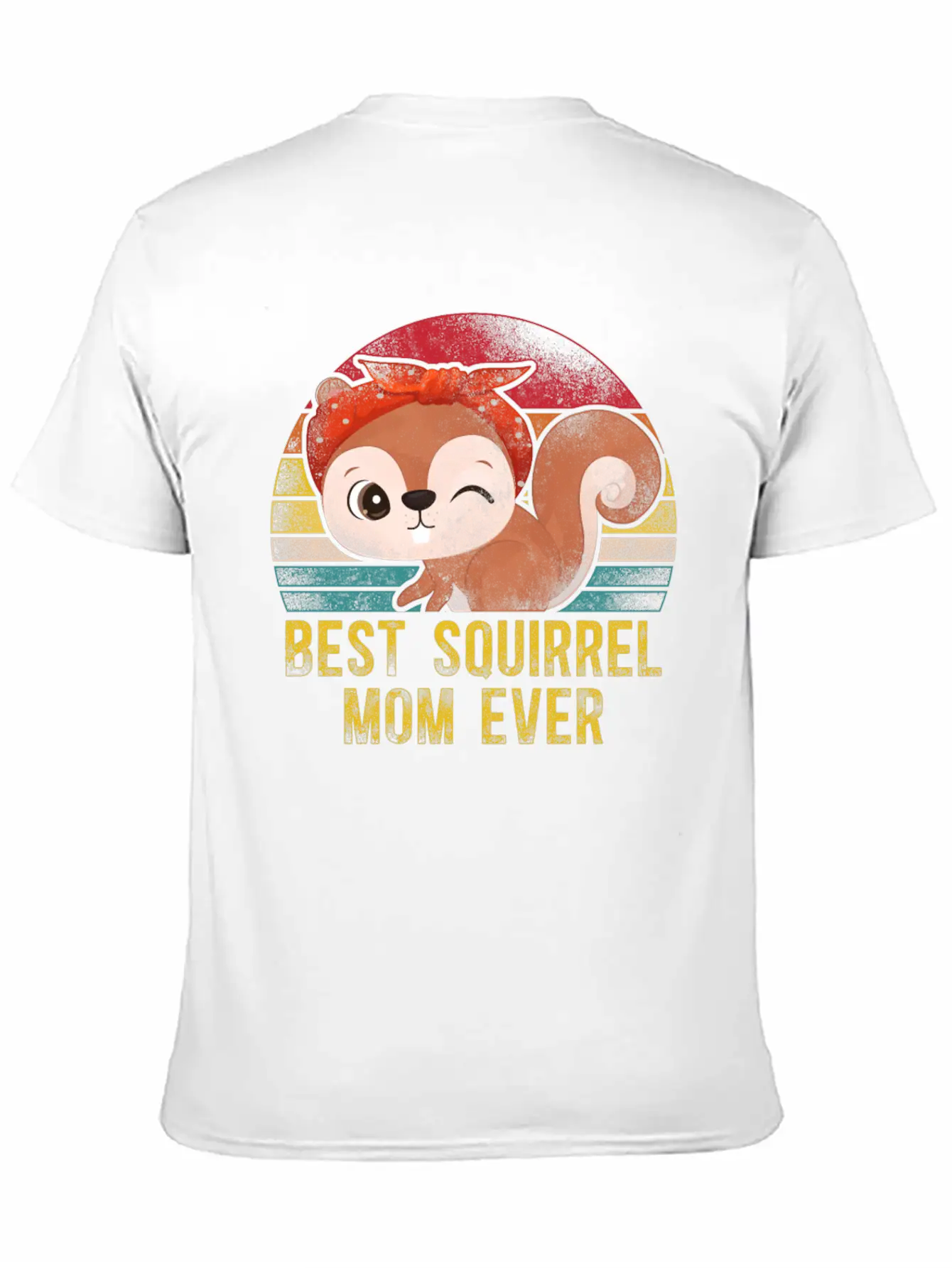 Squirrel Acorn Mom Mother Retro Lightweight Cotton T-Shirt – Daily Comfort Graphic Shirt