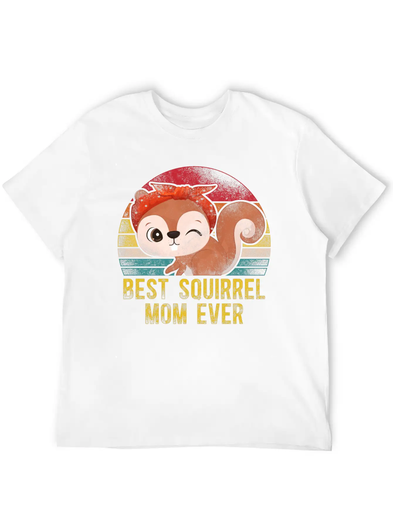Squirrel Acorn Mom Mother Retro Lightweight Cotton T-Shirt – Daily Comfort Graphic Shirt