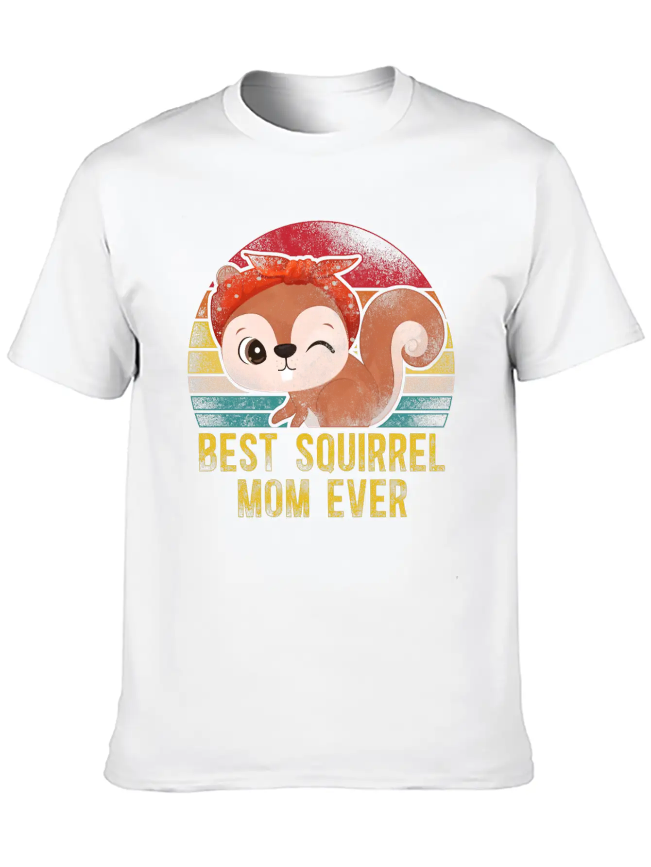 Squirrel Acorn Mom Mother Retro Lightweight Cotton T-Shirt – Daily Comfort Graphic Shirt