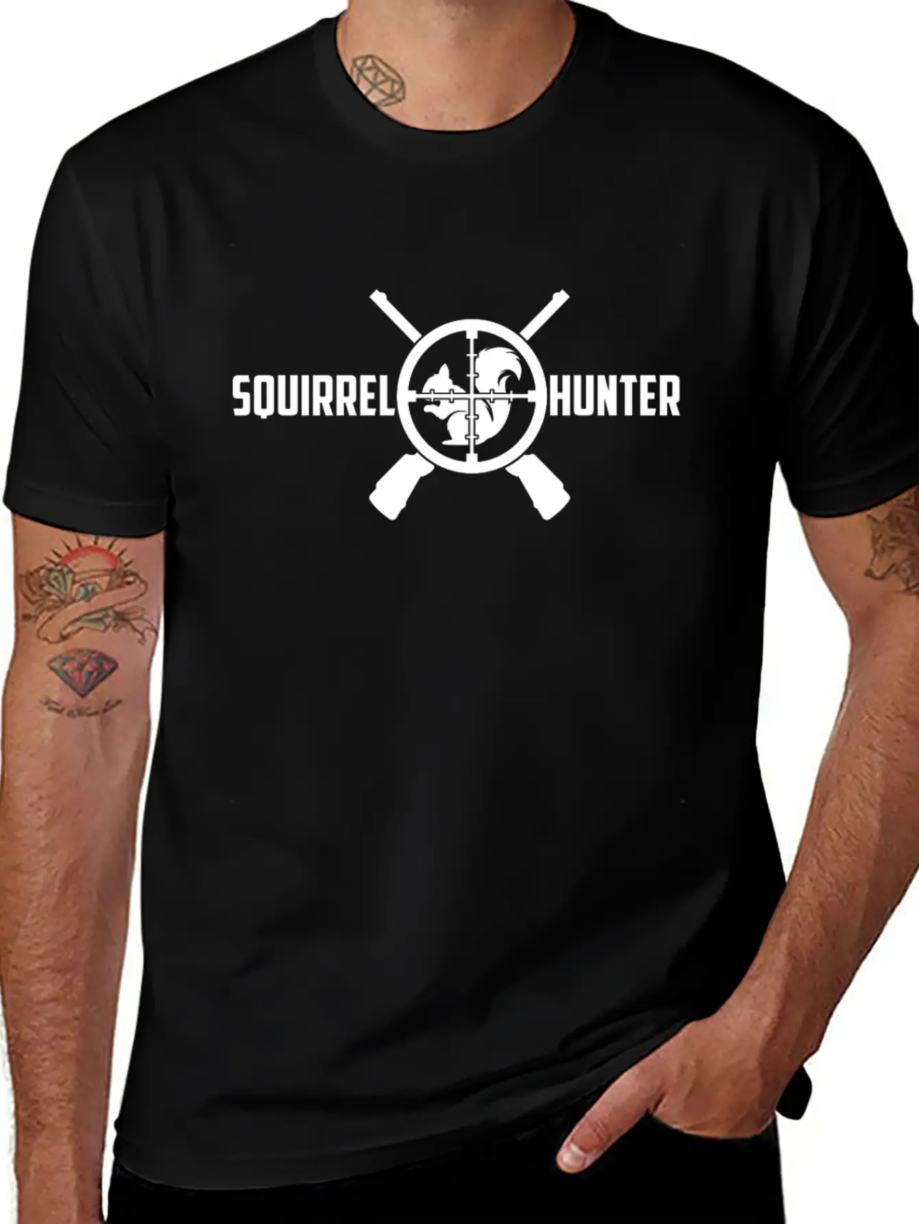 Squirrel Hunter Target Hunting Outdoor Game Sports Lightweight Cotton T-Shirt – Daily Comfort Graphic Shirt