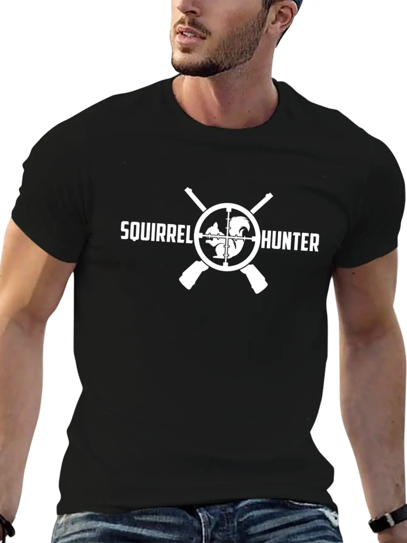 Squirrel Hunter Target Hunting Outdoor Game Sports Lightweight Cotton T-Shirt – Daily Comfort Graphic Shirt