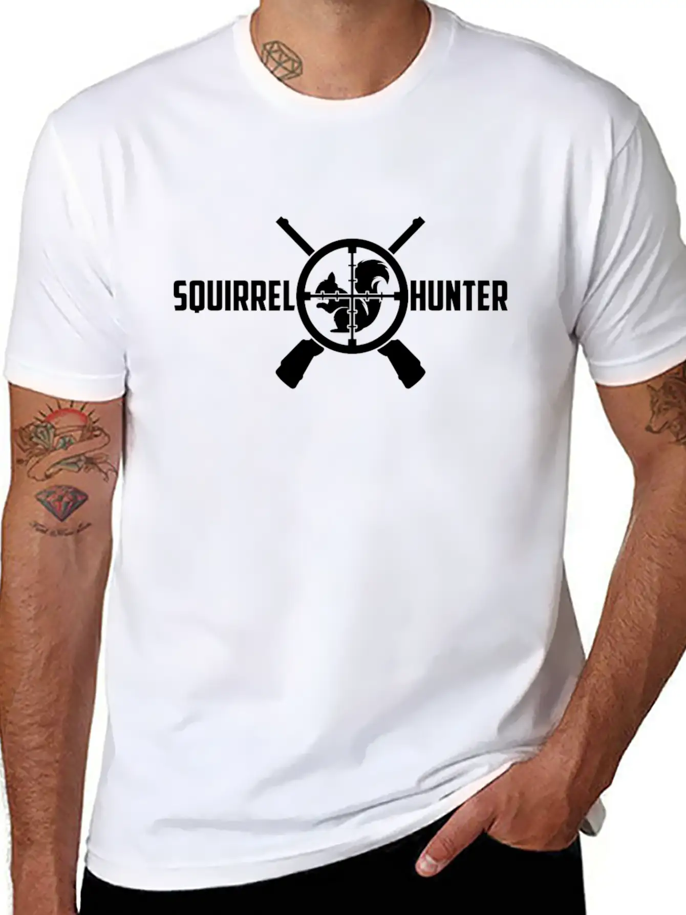 Squirrel Hunter Target Hunting Outdoor Game Sports Lightweight Cotton T-Shirt – Daily Comfort Graphic Shirt