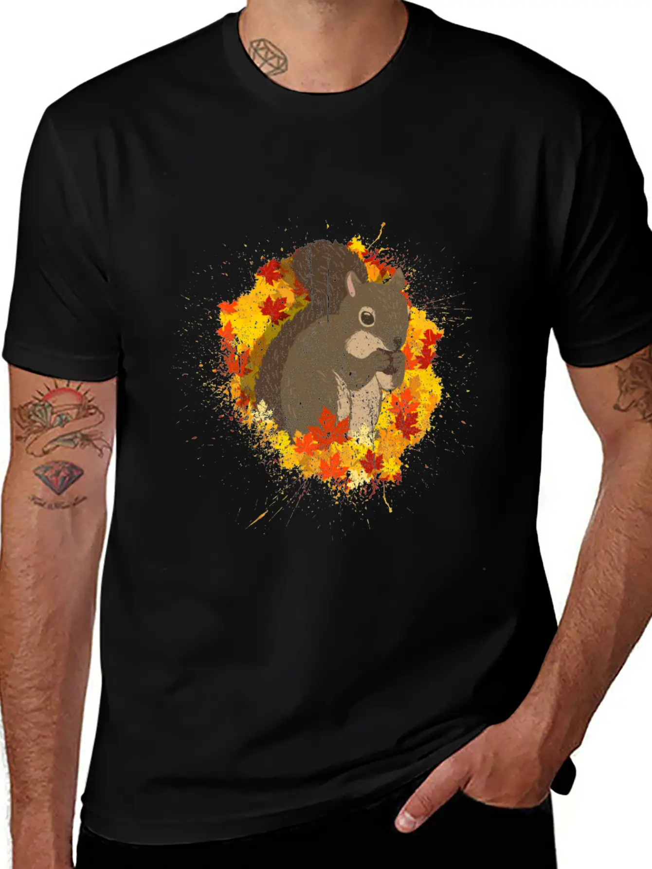 Squirrel Rodent Chipmunk Nuts Animal Lightweight Cotton T-Shirt – Daily Comfort Graphic Shirt