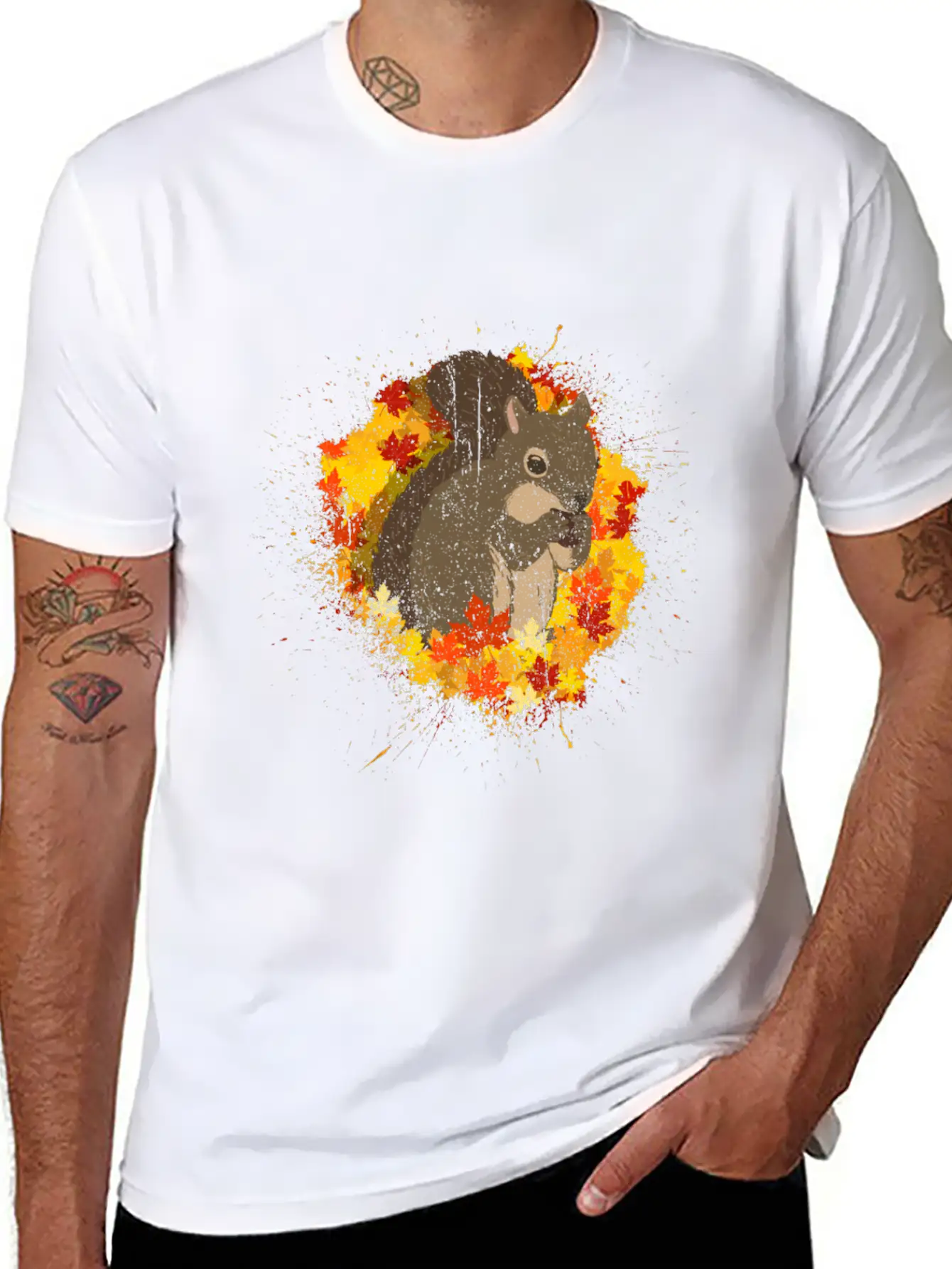 Squirrel Rodent Chipmunk Nuts Animal Lightweight Cotton T-Shirt – Daily Comfort Graphic Shirt