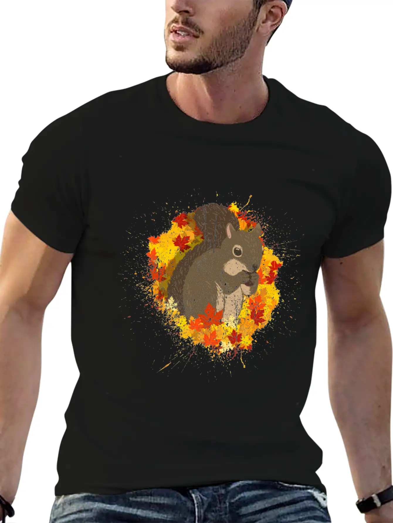 Squirrel Rodent Chipmunk Nuts Animal Lightweight Cotton T-Shirt – Daily Comfort Graphic Shirt