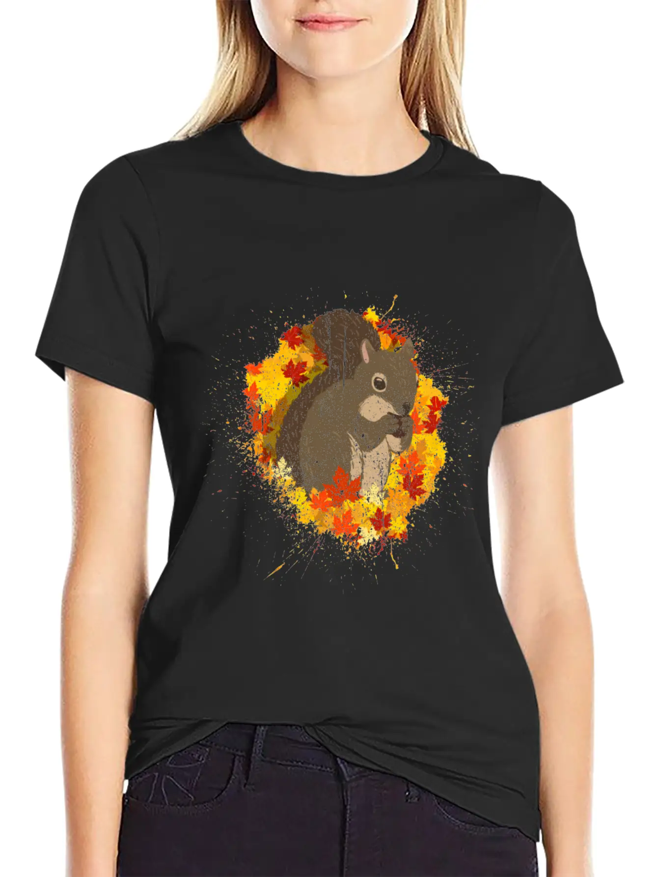 Squirrel Rodent Chipmunk Nuts Animal Lightweight Cotton T-Shirt – Daily Comfort Graphic Shirt