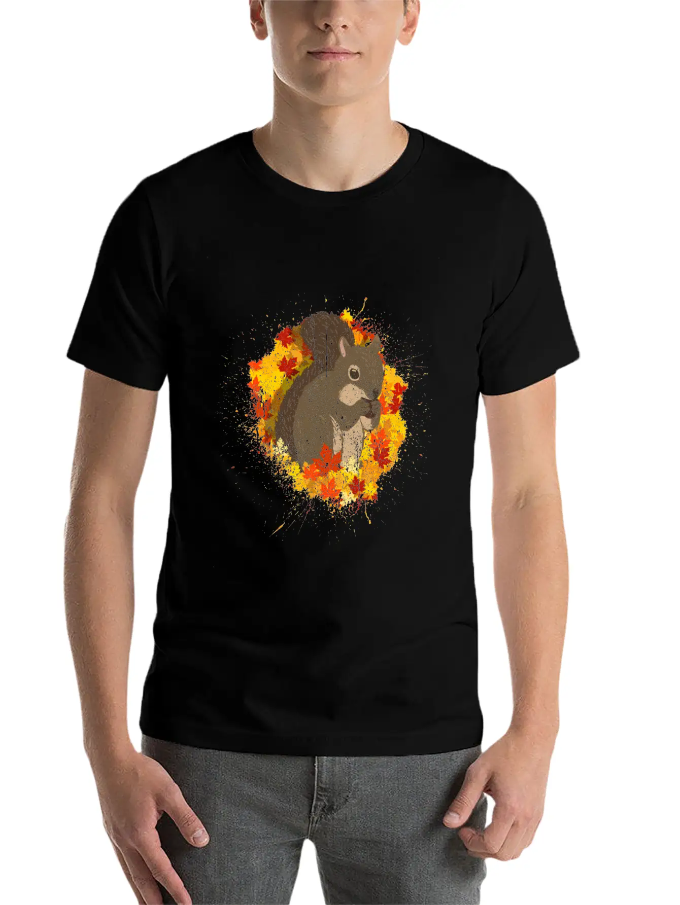 Squirrel Rodent Chipmunk Nuts Animal Lightweight Cotton T-Shirt – Daily Comfort Graphic Shirt
