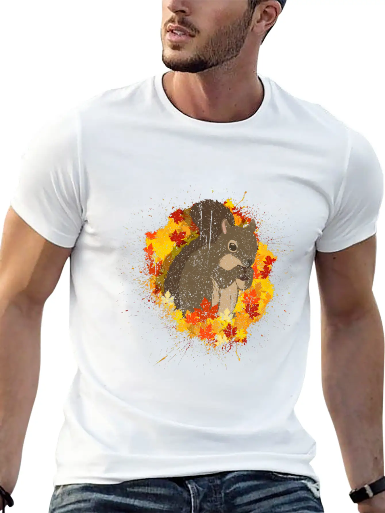 Squirrel Rodent Chipmunk Nuts Animal Lightweight Cotton T-Shirt – Daily Comfort Graphic Shirt