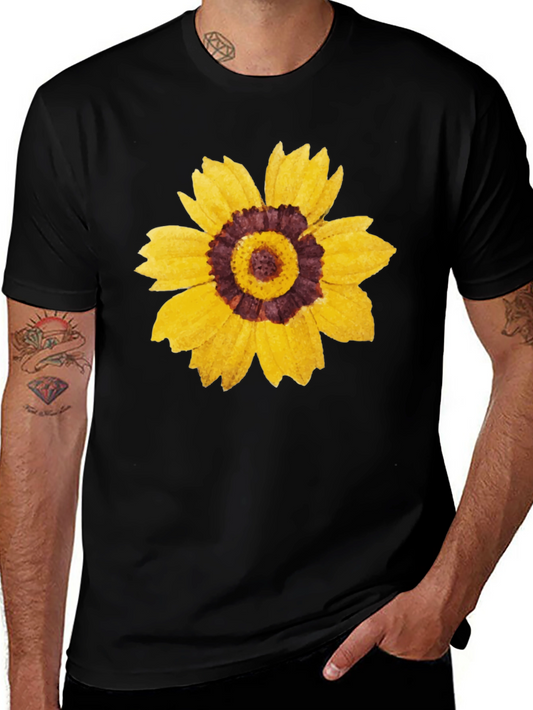 Sunflower Graphic Black T-Shirt