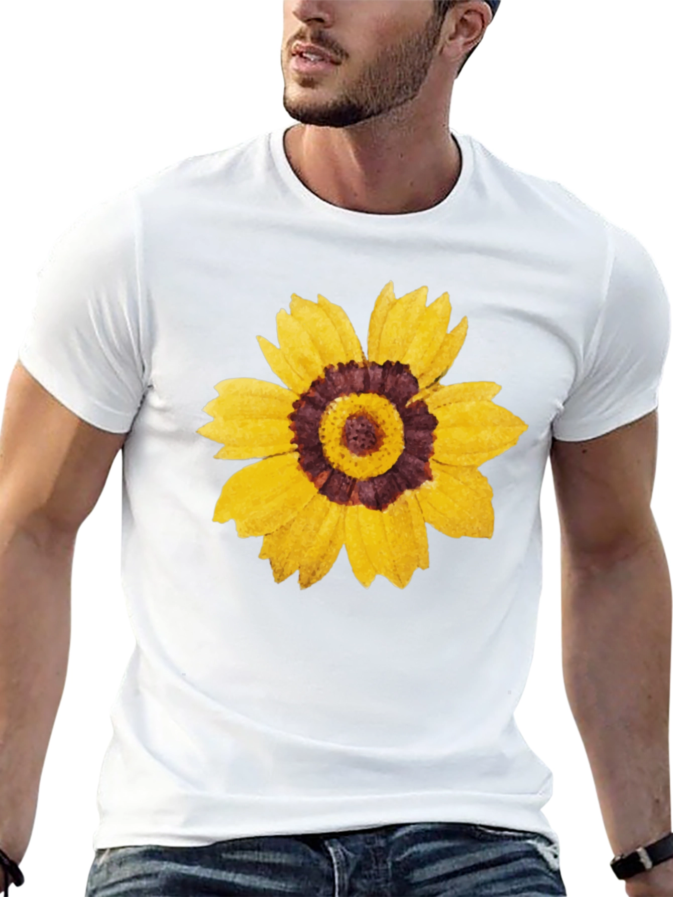 Sunflower Graphic Black T-Shirt