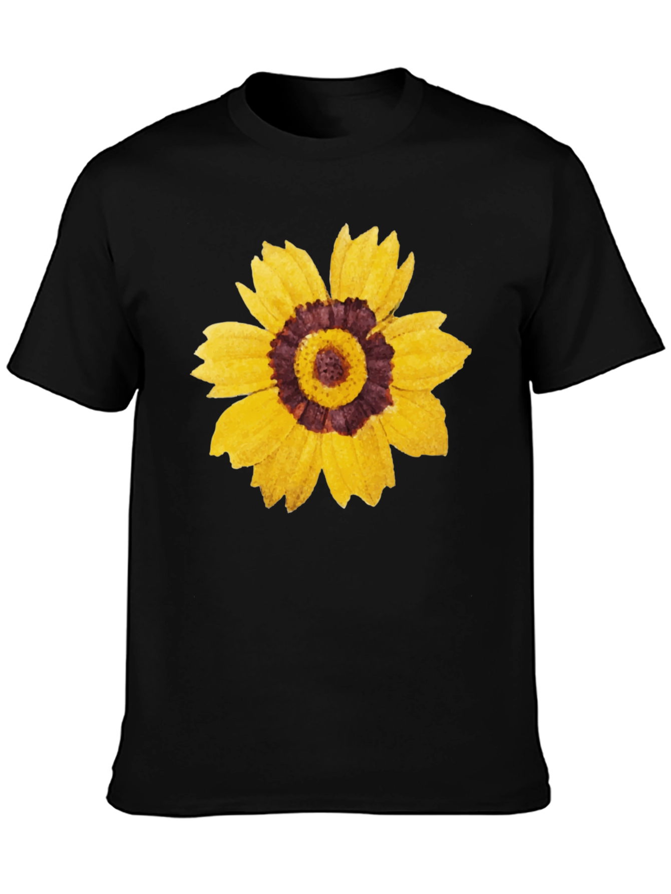 Sunflower Graphic Black T-Shirt