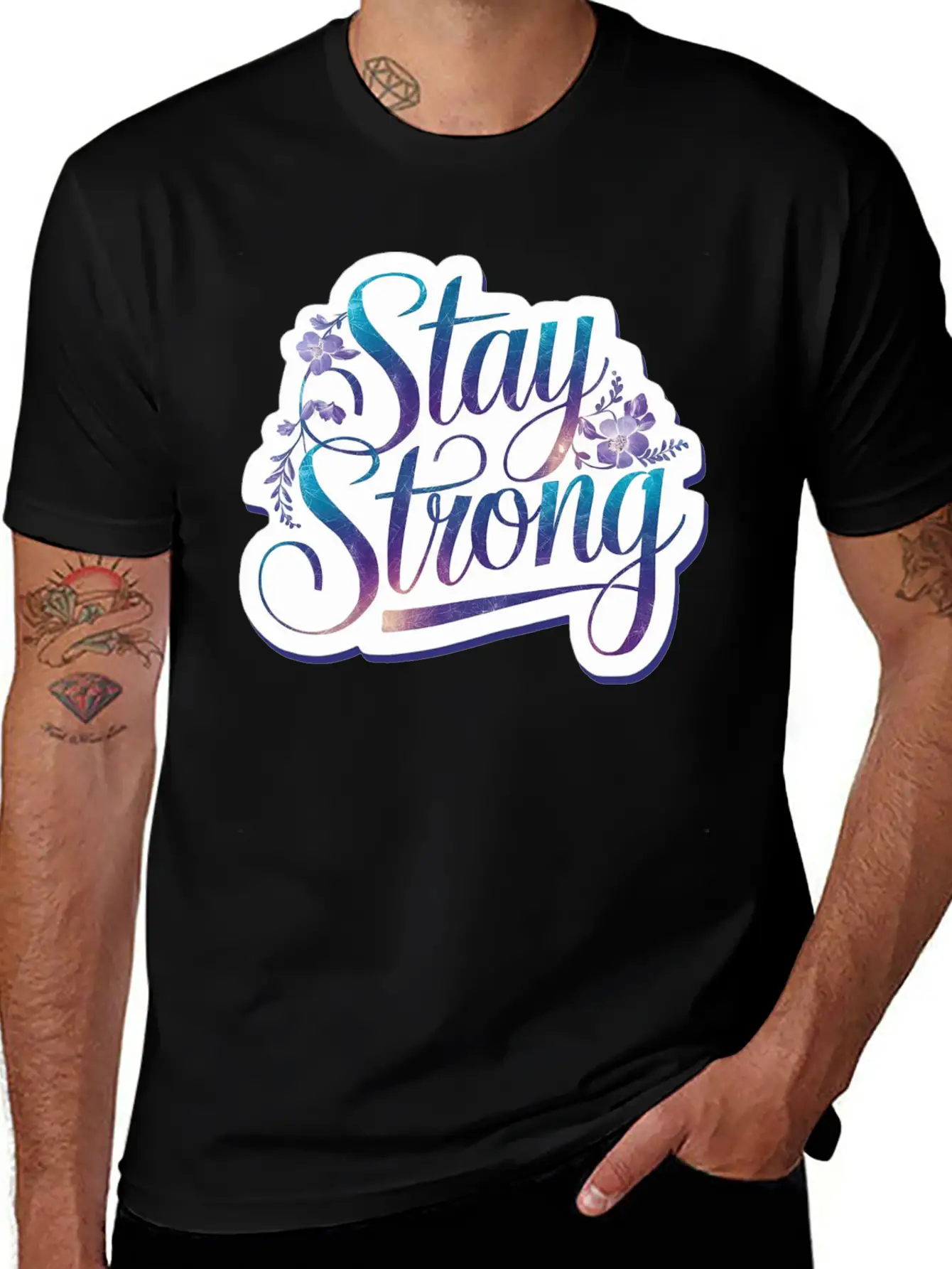 Stay Strong Lightweight Cotton T-Shirt – Daily Comfort Graphic Shirt