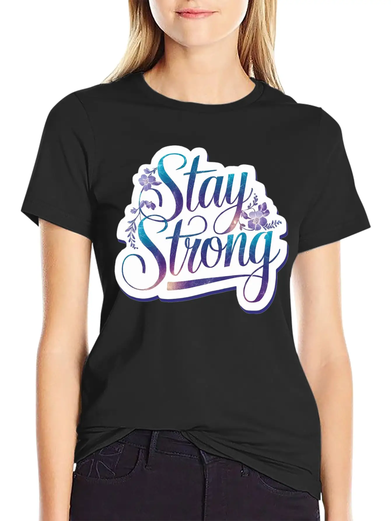 Stay Strong Lightweight Cotton T-Shirt – Daily Comfort Graphic Shirt