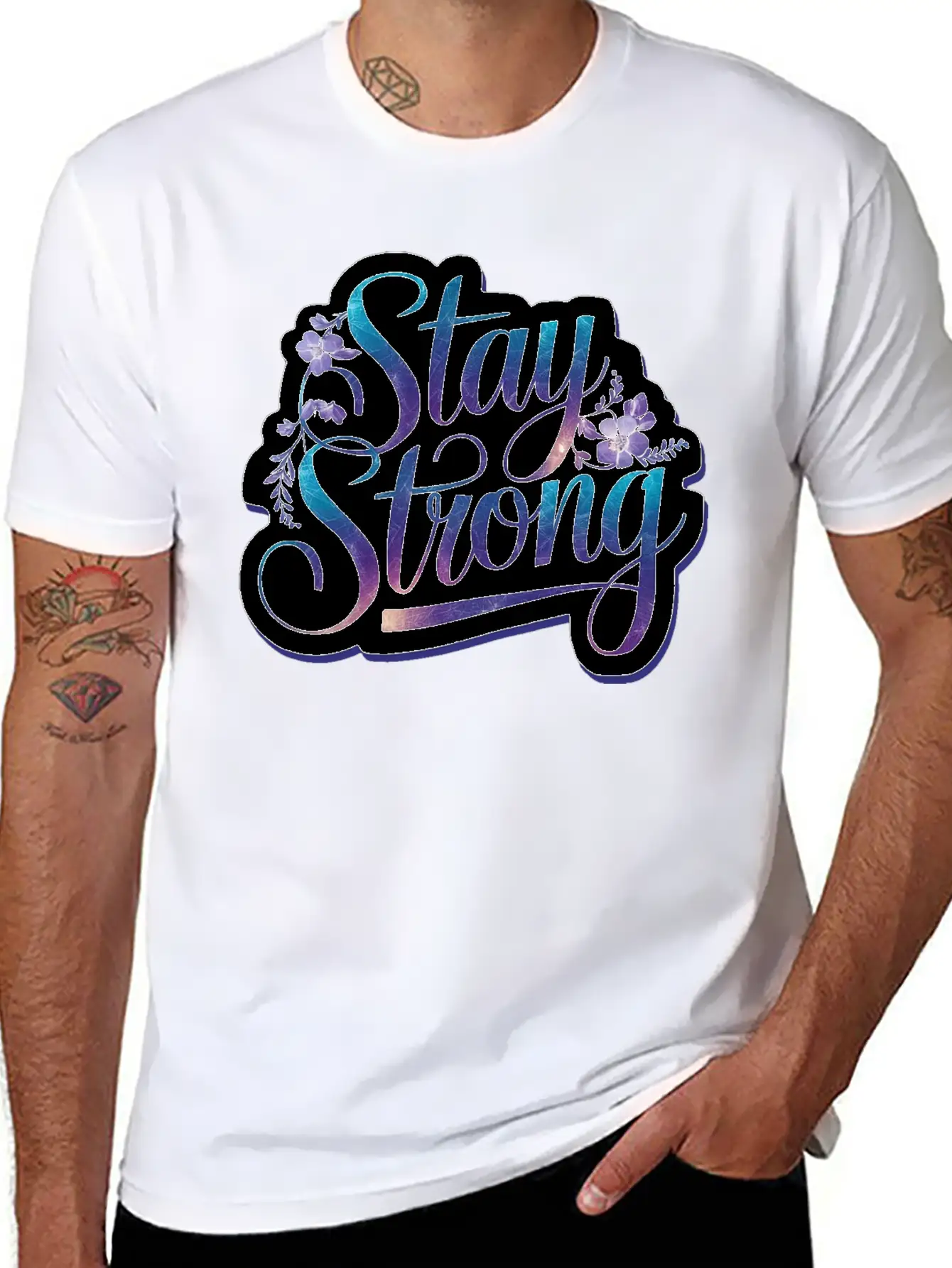 Stay Strong Lightweight Cotton T-Shirt – Daily Comfort Graphic Shirt