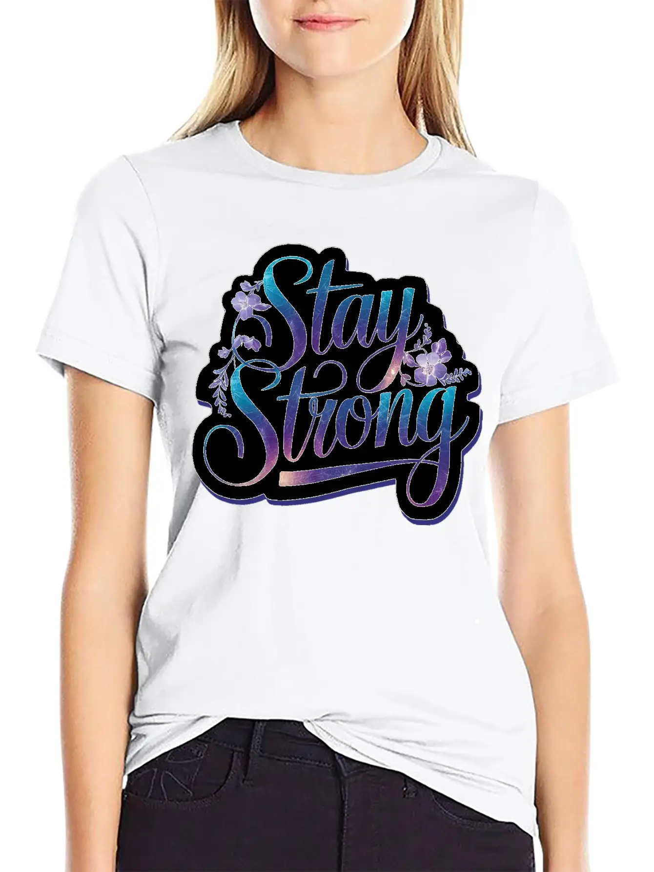 Stay Strong Lightweight Cotton T-Shirt – Daily Comfort Graphic Shirt