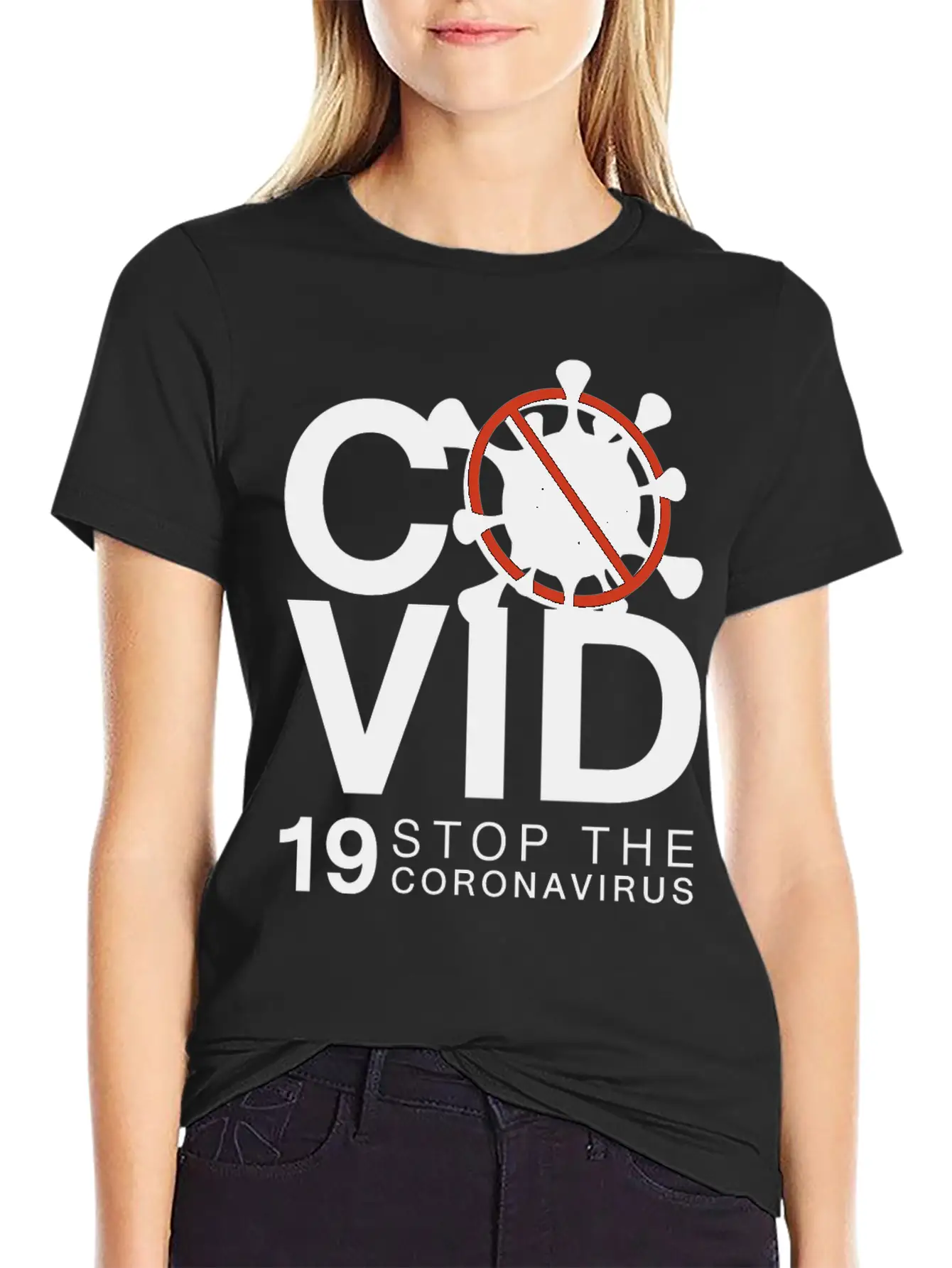 Stop The Coronavirus Lightweight Cotton T-Shirt – Daily Comfort Graphic Shirt