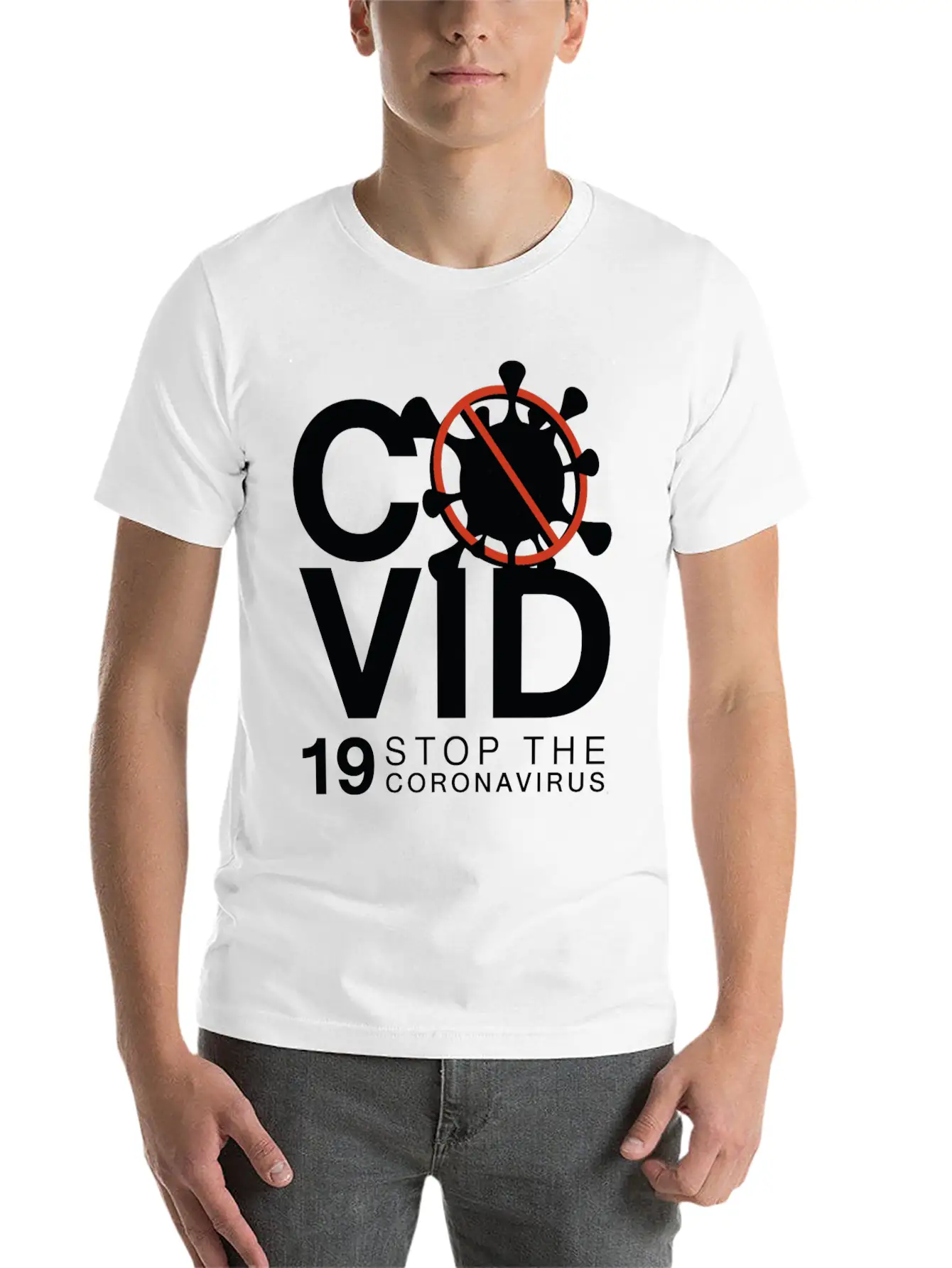 Stop The Coronavirus Lightweight Cotton T-Shirt – Daily Comfort Graphic Shirt