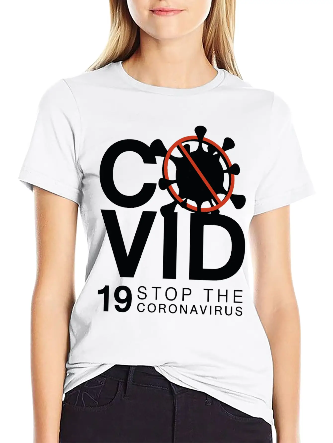 Stop The Coronavirus Lightweight Cotton T-Shirt – Daily Comfort Graphic Shirt
