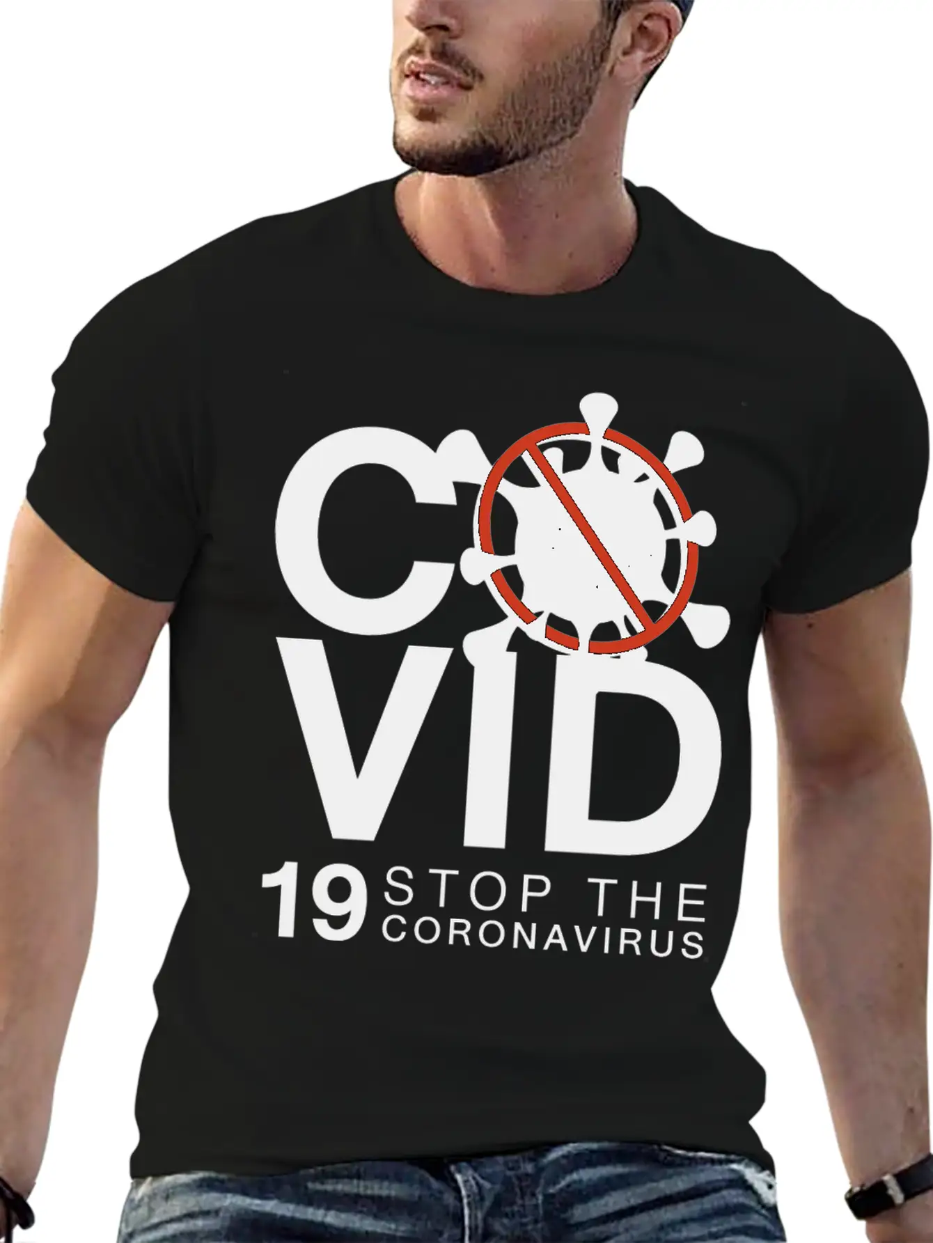 Stop The Coronavirus Lightweight Cotton T-Shirt – Daily Comfort Graphic Shirt