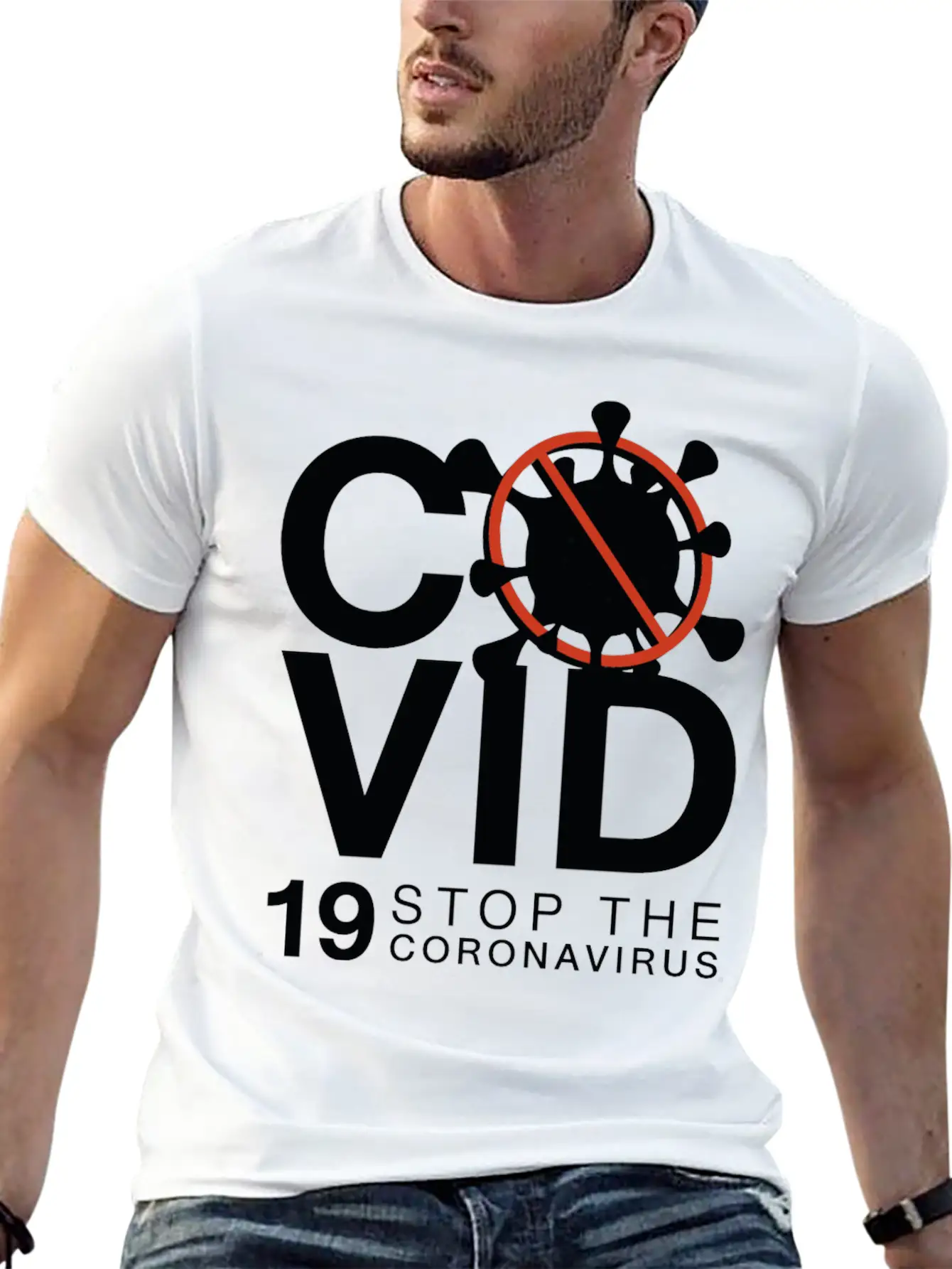 Stop The Coronavirus Lightweight Cotton T-Shirt – Daily Comfort Graphic Shirt