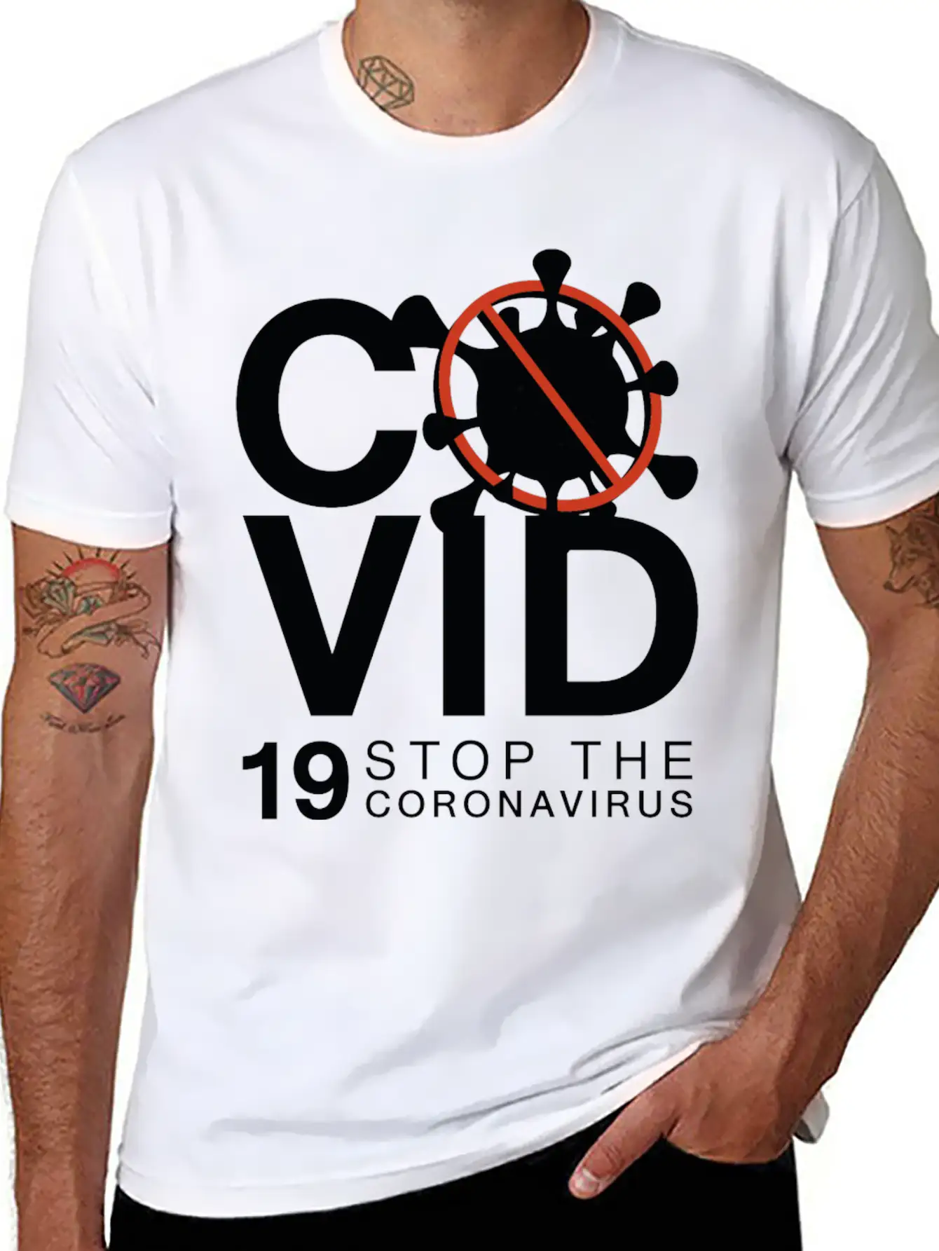Stop The Coronavirus Lightweight Cotton T-Shirt – Daily Comfort Graphic Shirt