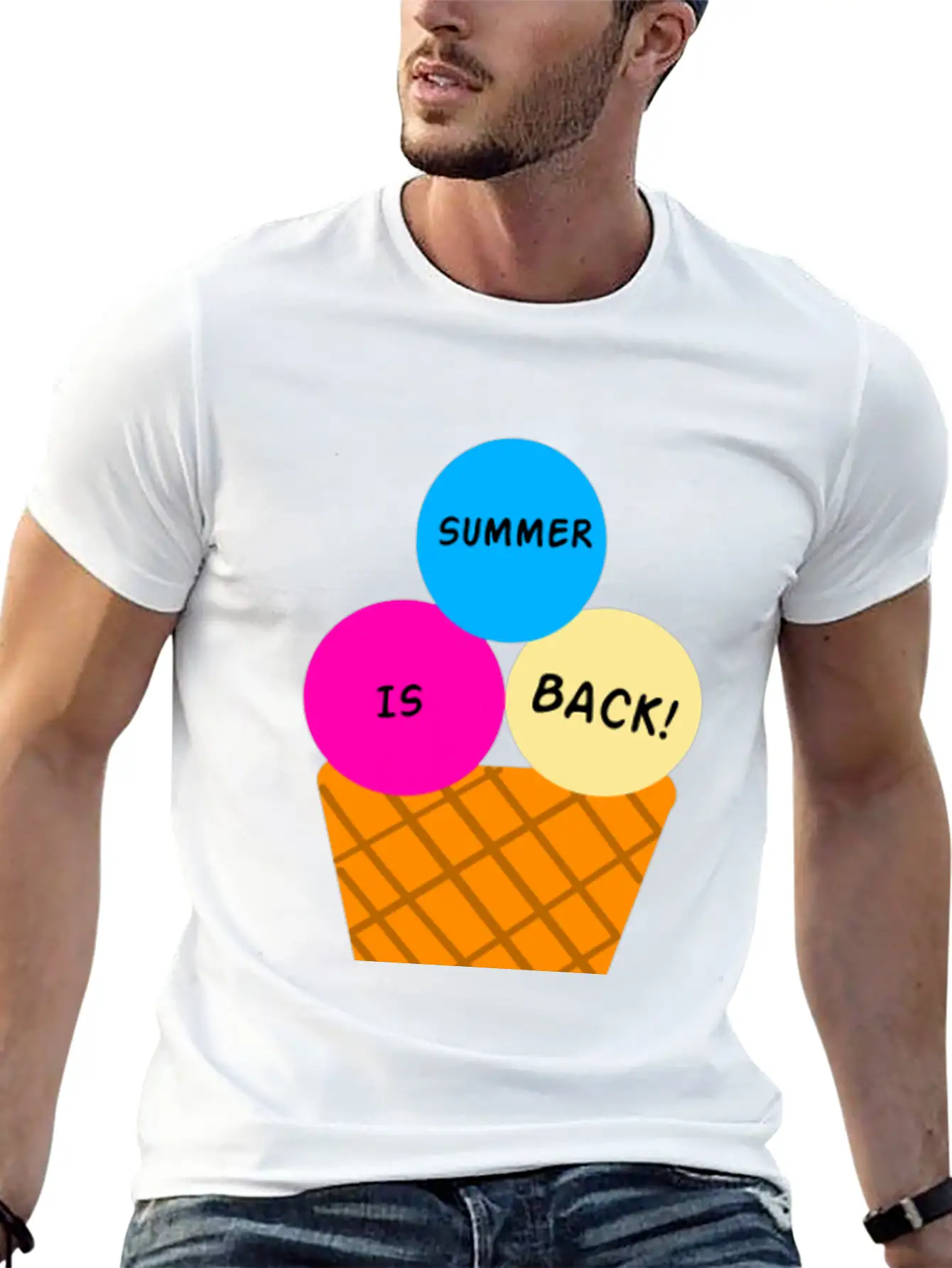 SUMMER İS BACK Lightweight Cotton T-Shirt – Daily Comfort Graphic Shirt