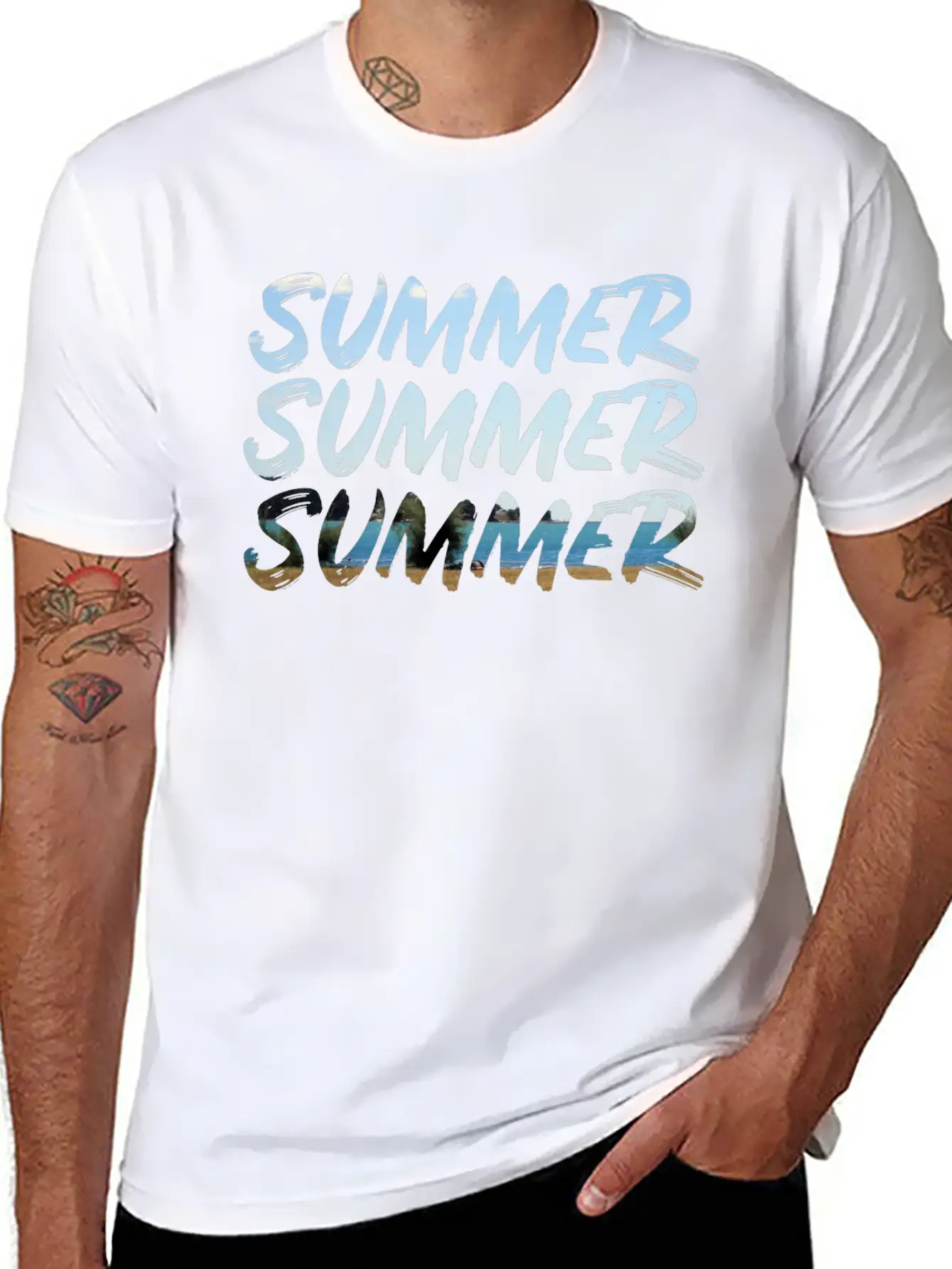 Summer Summer Summer Lightweight Cotton T-Shirt – Daily Comfort Graphic Shirt