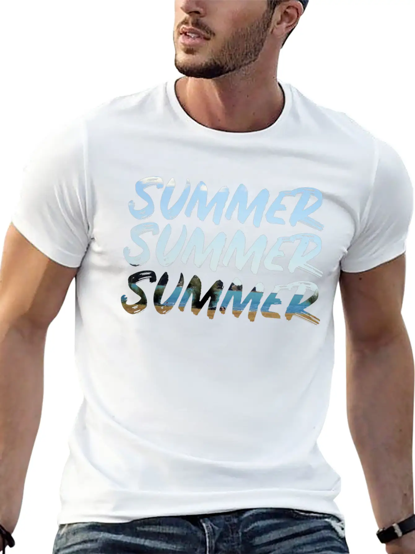 Summer Summer Summer Lightweight Cotton T-Shirt – Daily Comfort Graphic Shirt