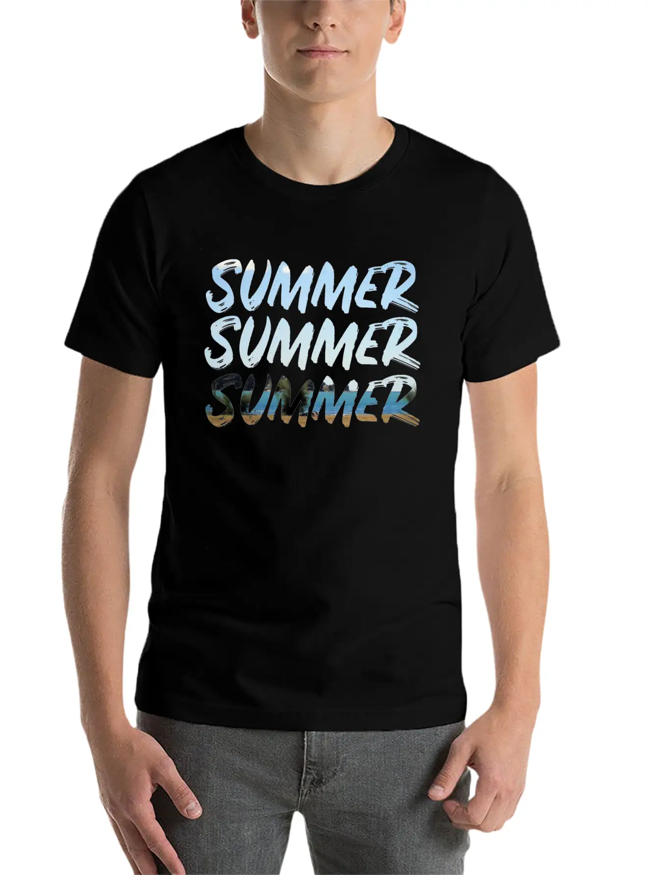 Summer Summer Summer Lightweight Cotton T-Shirt – Daily Comfort Graphic Shirt