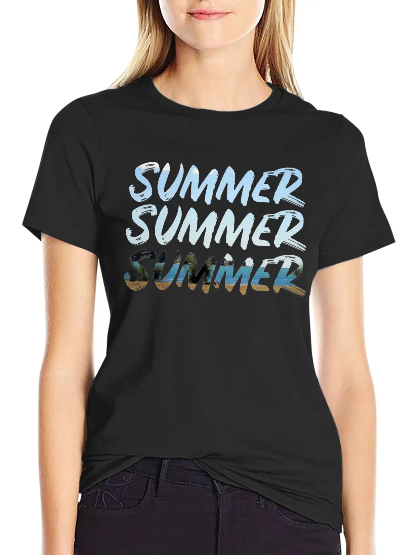 Summer Summer Summer Lightweight Cotton T-Shirt – Daily Comfort Graphic Shirt