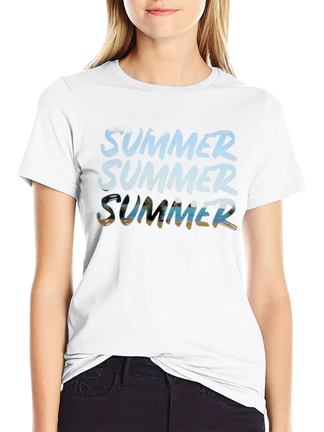 Summer Summer Summer Lightweight Cotton T-Shirt – Daily Comfort Graphic Shirt