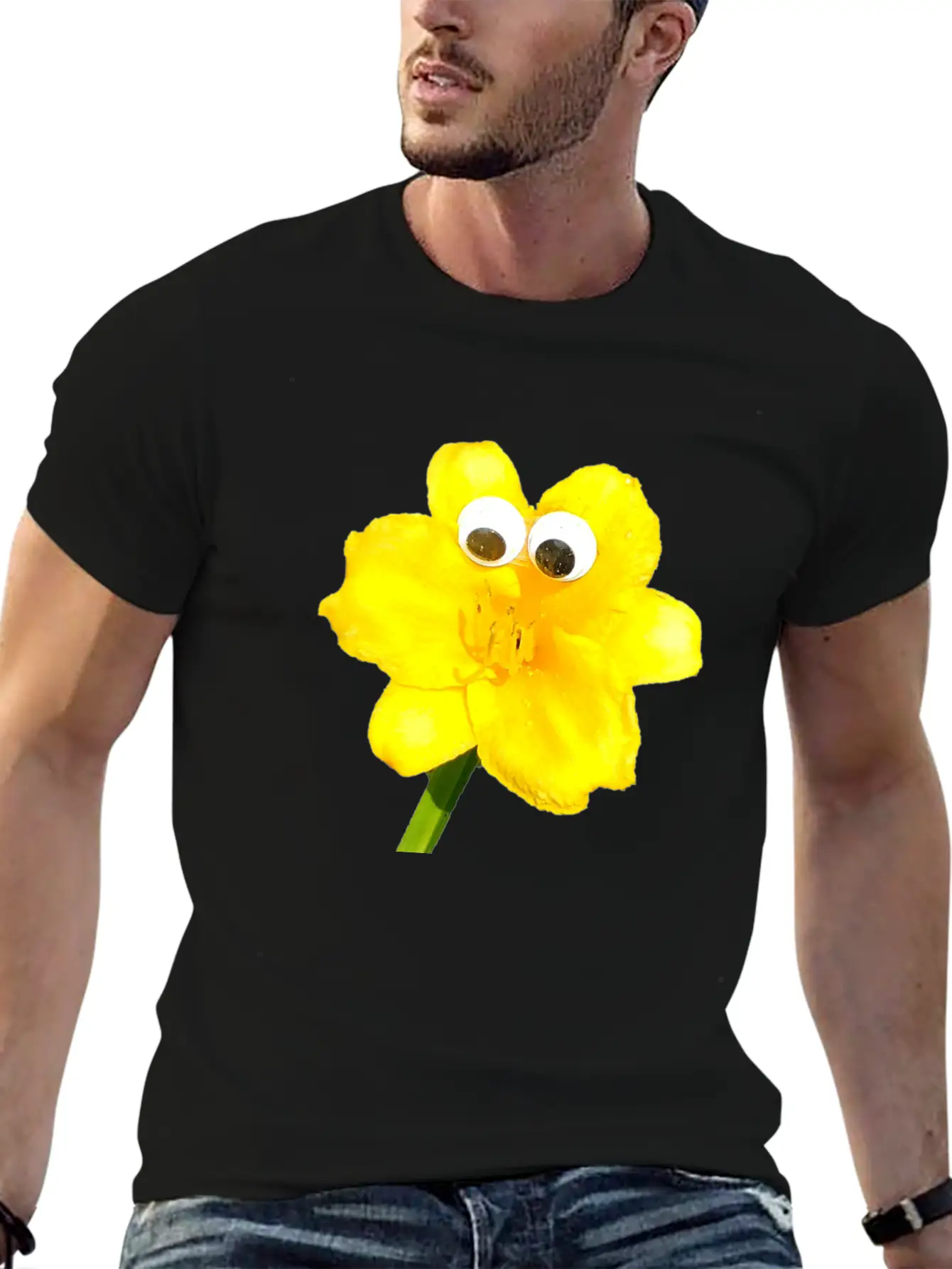 Summer The Yellow Daylily (Googly-Eyed Pals) Lightweight Cotton T-Shirt – Daily Comfort Graphic Shirt