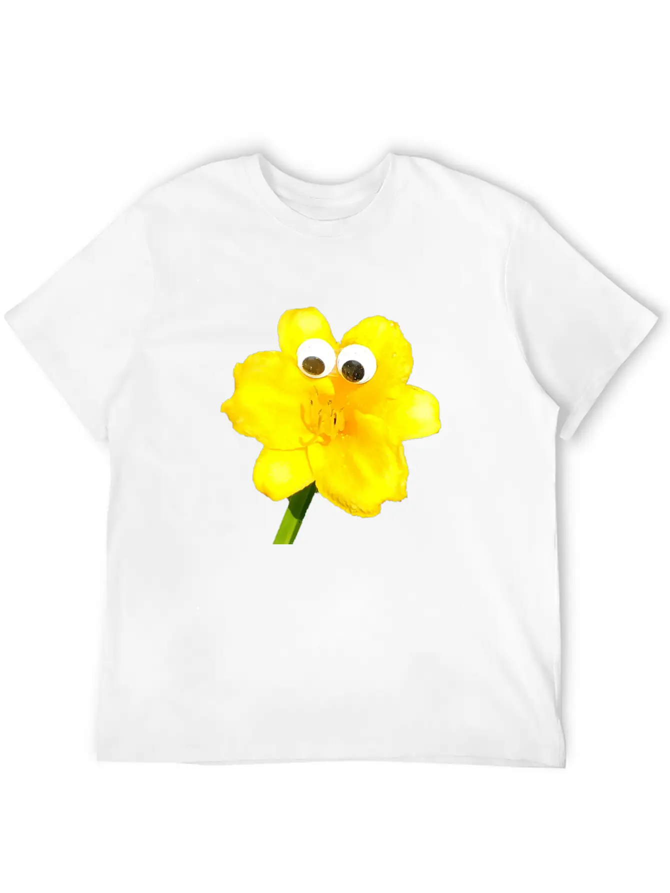 Summer The Yellow Daylily (Googly-Eyed Pals) Lightweight Cotton T-Shirt – Daily Comfort Graphic Shirt