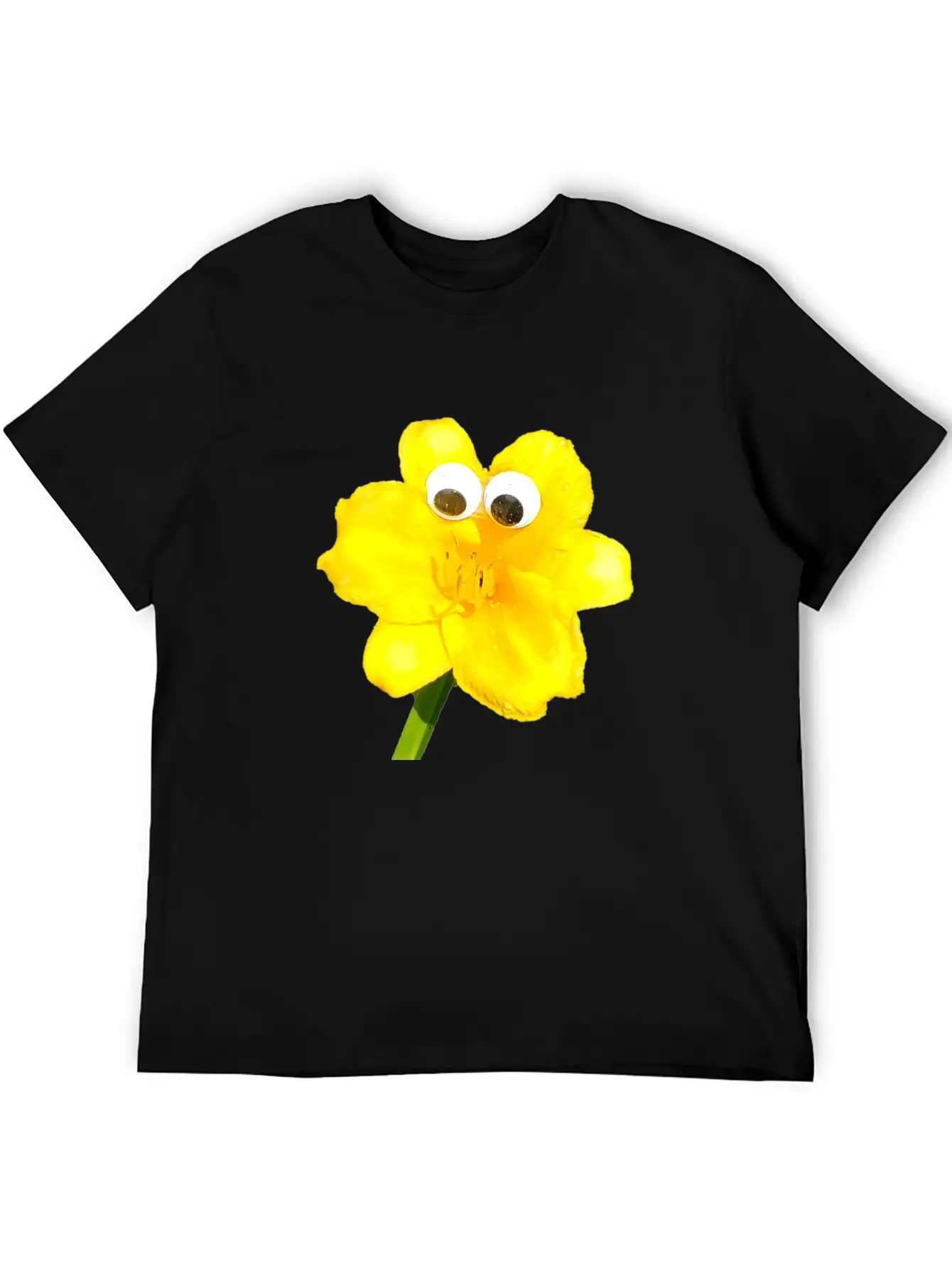 Summer The Yellow Daylily (Googly-Eyed Pals) Lightweight Cotton T-Shirt – Daily Comfort Graphic Shirt