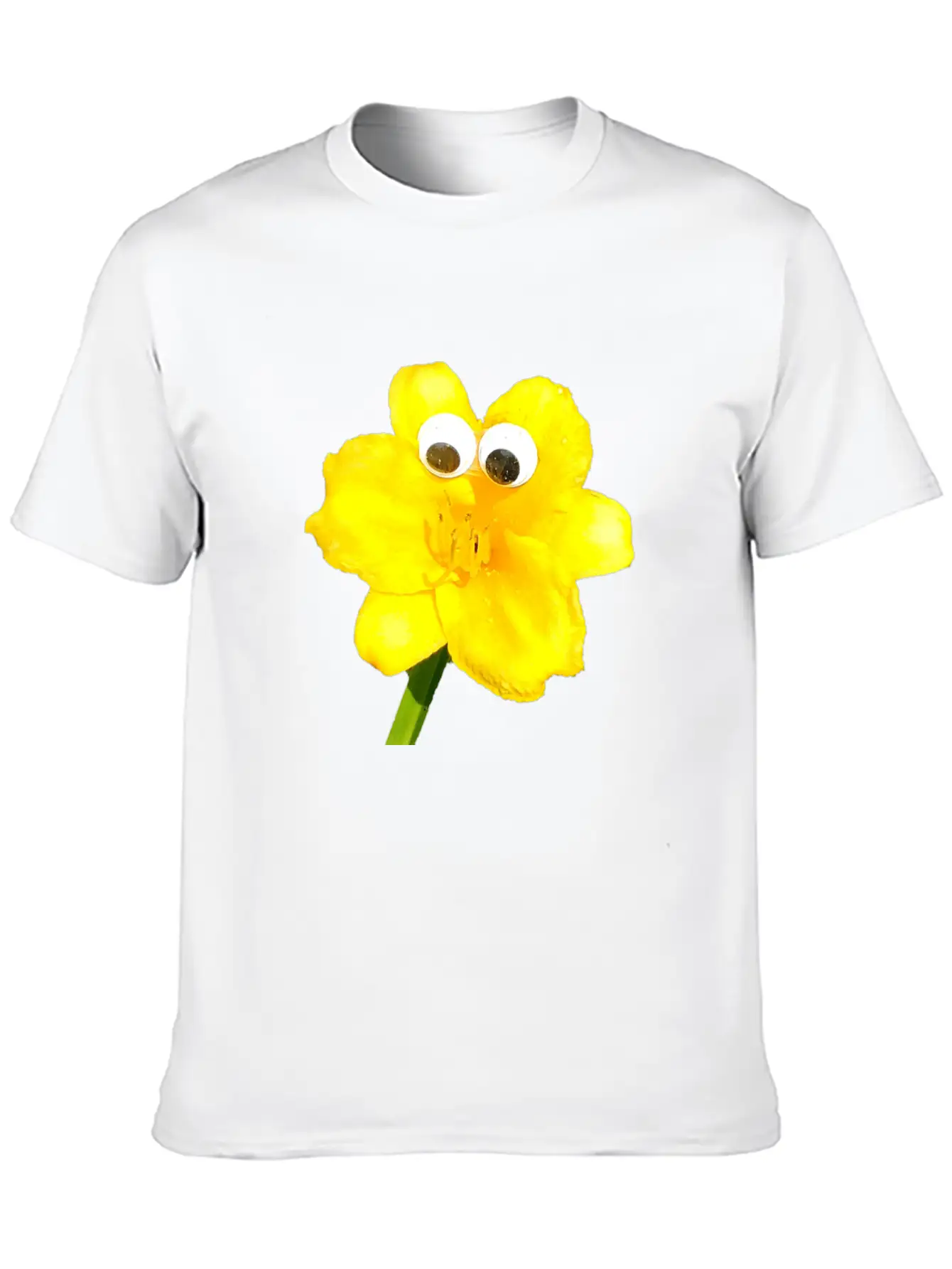 Summer The Yellow Daylily (Googly-Eyed Pals) Lightweight Cotton T-Shirt – Daily Comfort Graphic Shirt