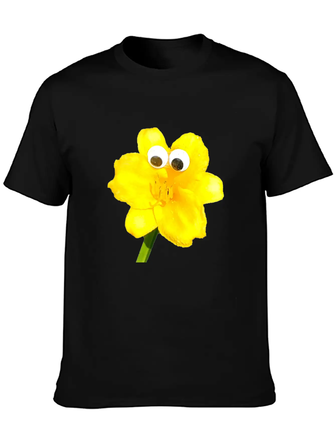 Summer The Yellow Daylily (Googly-Eyed Pals) Lightweight Cotton T-Shirt – Daily Comfort Graphic Shirt