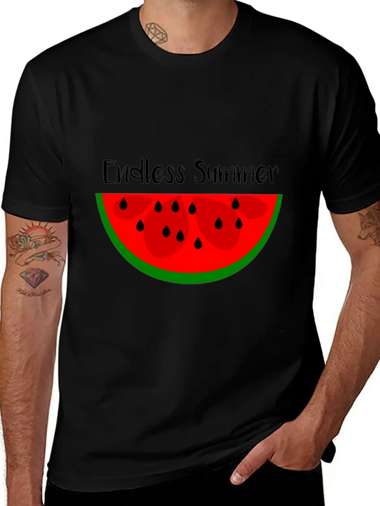 Summer Watermelon Endless Summer Lightweight Cotton T-Shirt – Daily Comfort Graphic Shirt