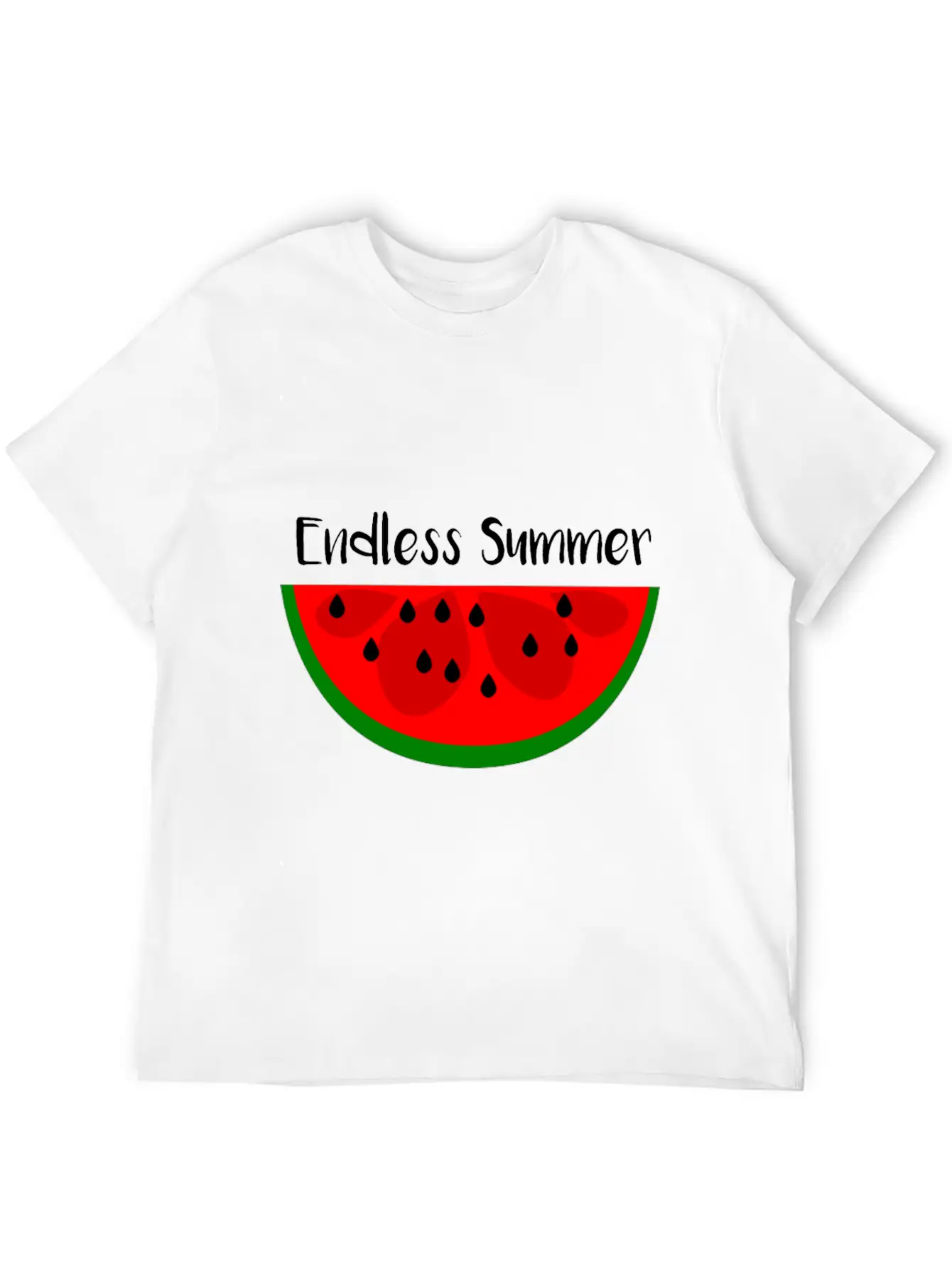 Summer Watermelon Endless Summer Lightweight Cotton T-Shirt – Daily Comfort Graphic Shirt