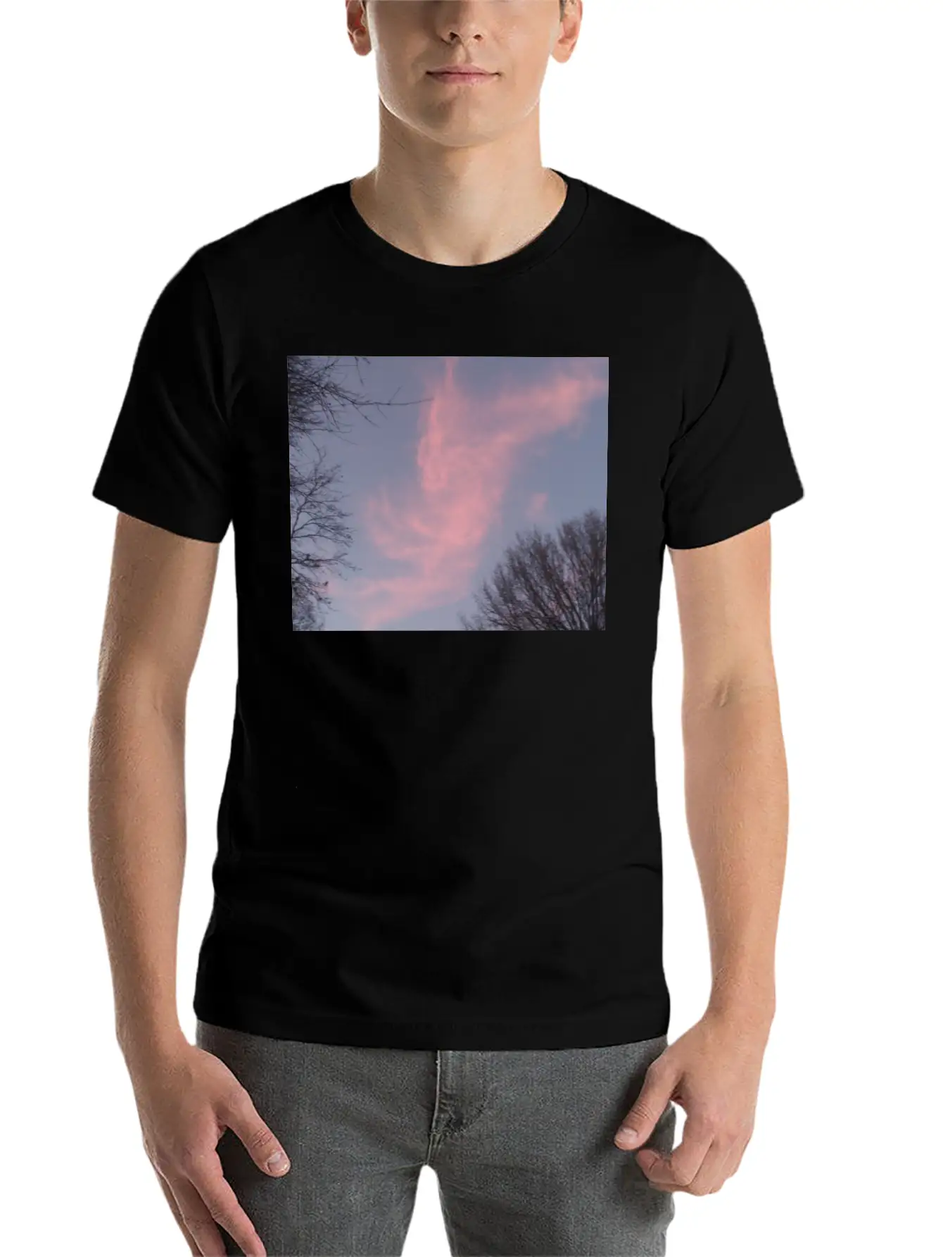 Sun Clouds Lightweight Cotton T-Shirt – Daily Comfort Graphic Shirt