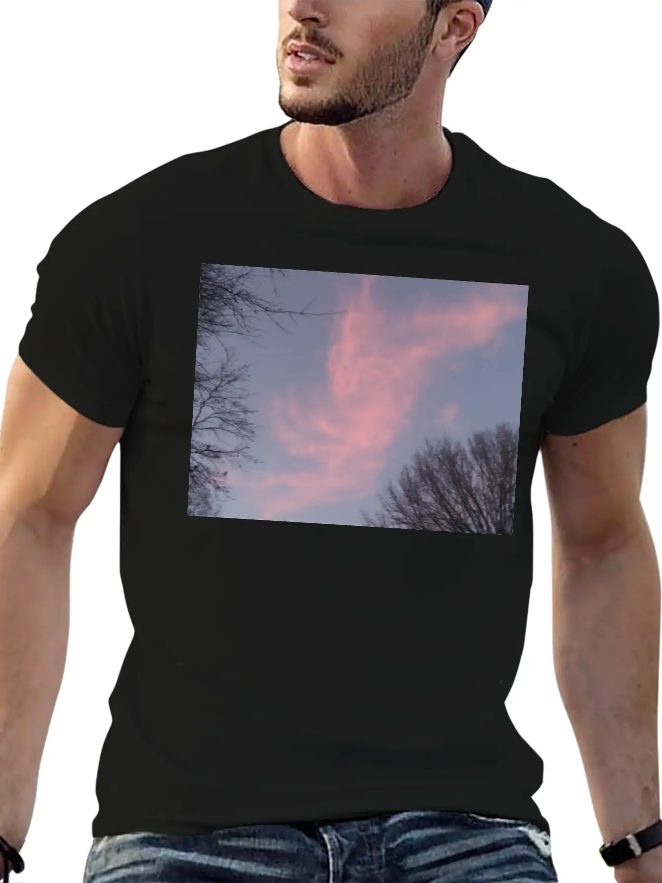 Sun Clouds Lightweight Cotton T-Shirt – Daily Comfort Graphic Shirt