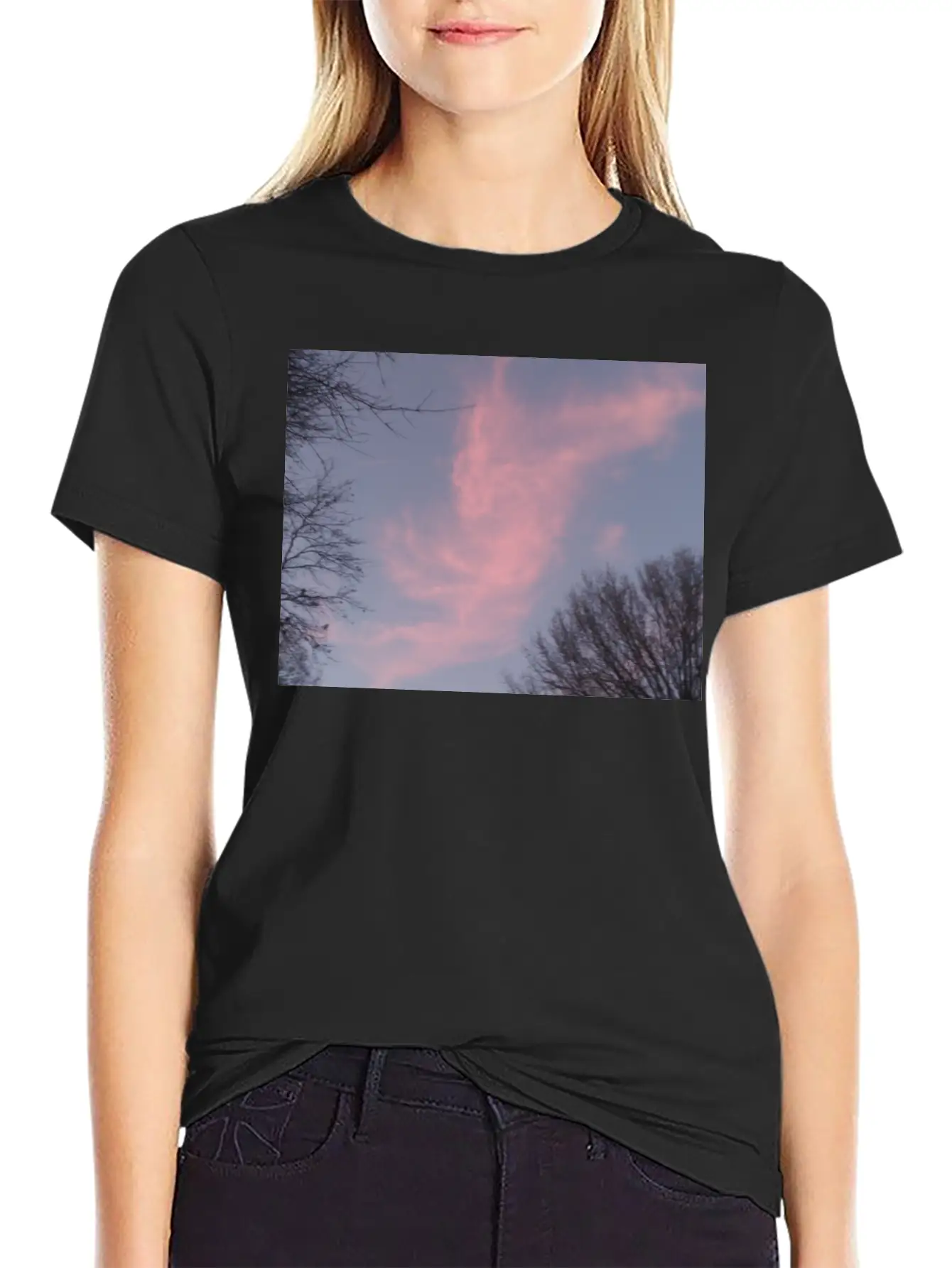 Sun Clouds Lightweight Cotton T-Shirt – Daily Comfort Graphic Shirt