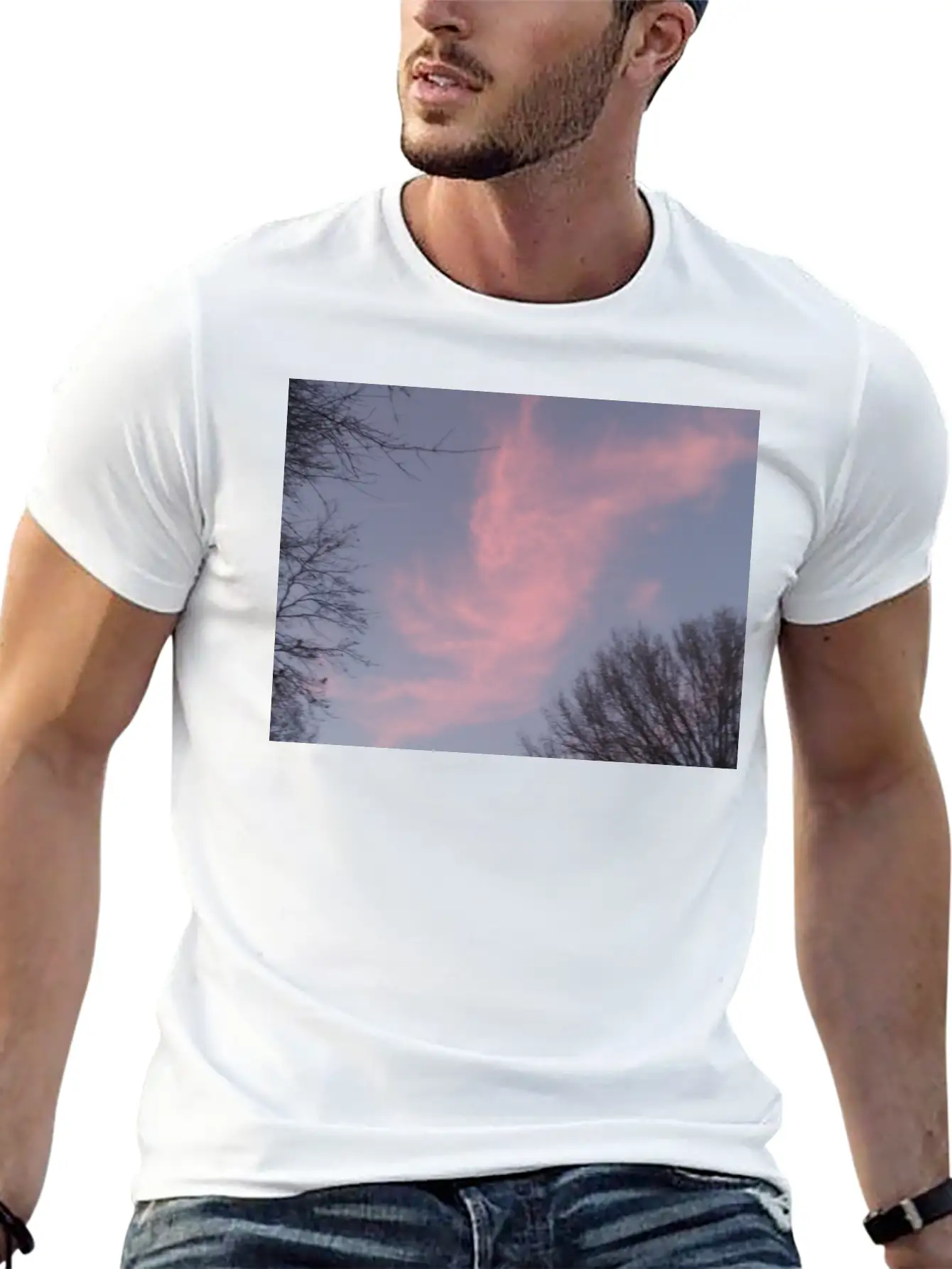 Sun Clouds Lightweight Cotton T-Shirt – Daily Comfort Graphic Shirt