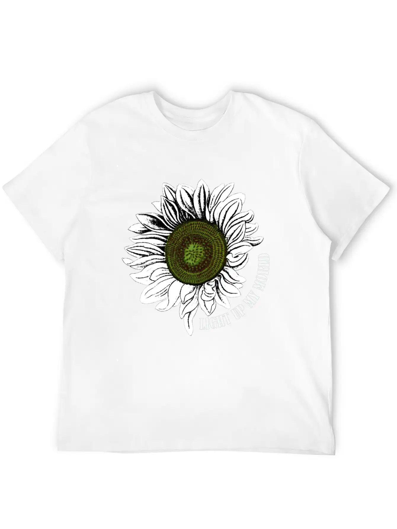 Sunflowers Light My World Art Lightweight Cotton T-Shirt – Daily Comfort Graphic Shirt