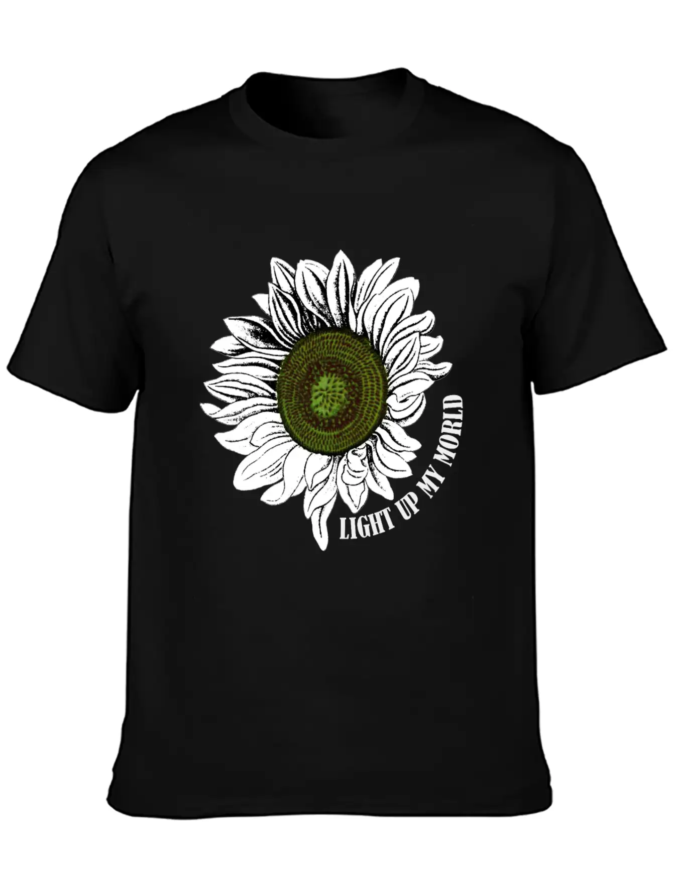 Sunflowers Light My World Art Lightweight Cotton T-Shirt – Daily Comfort Graphic Shirt