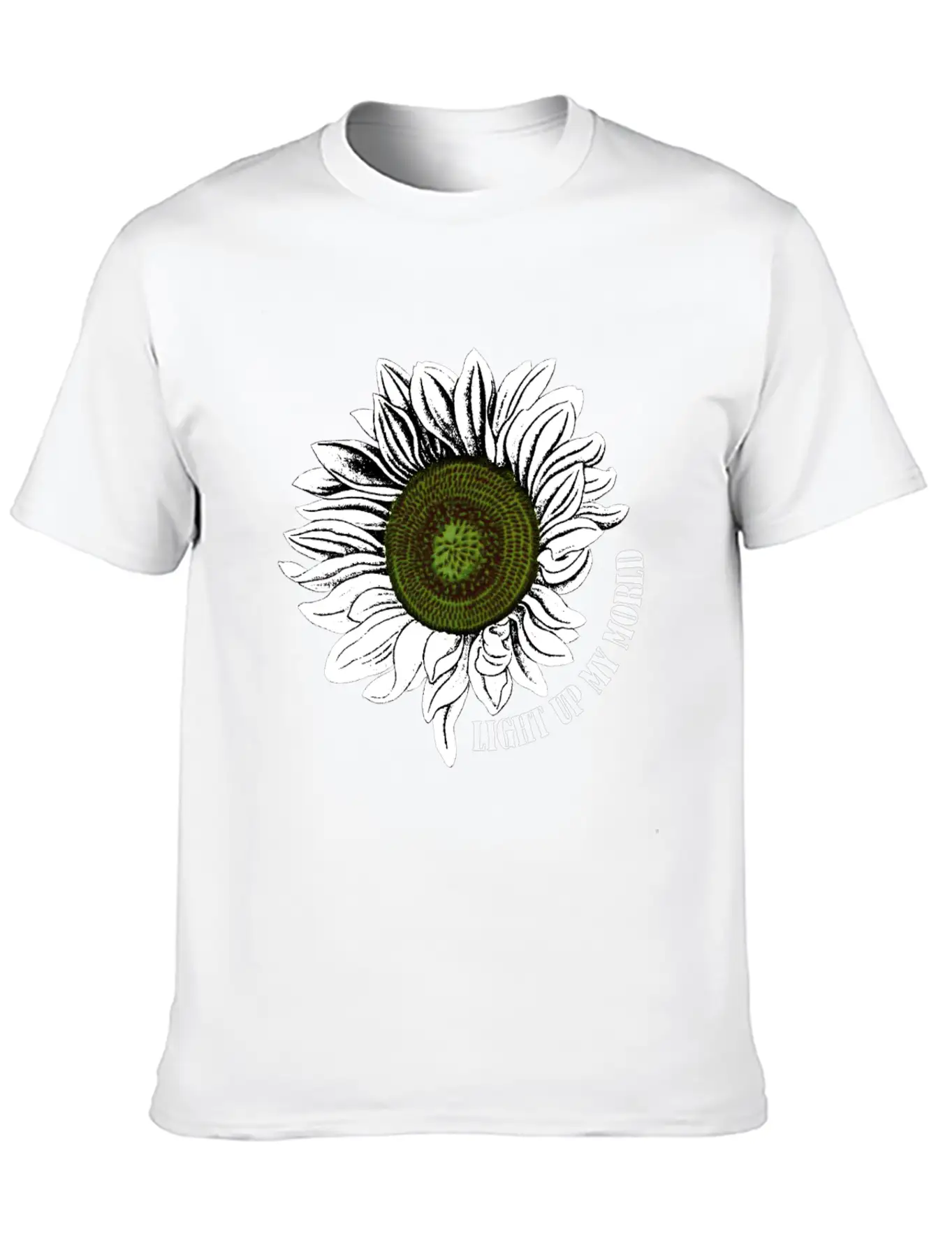 Sunflowers Light My World Art Lightweight Cotton T-Shirt – Daily Comfort Graphic Shirt