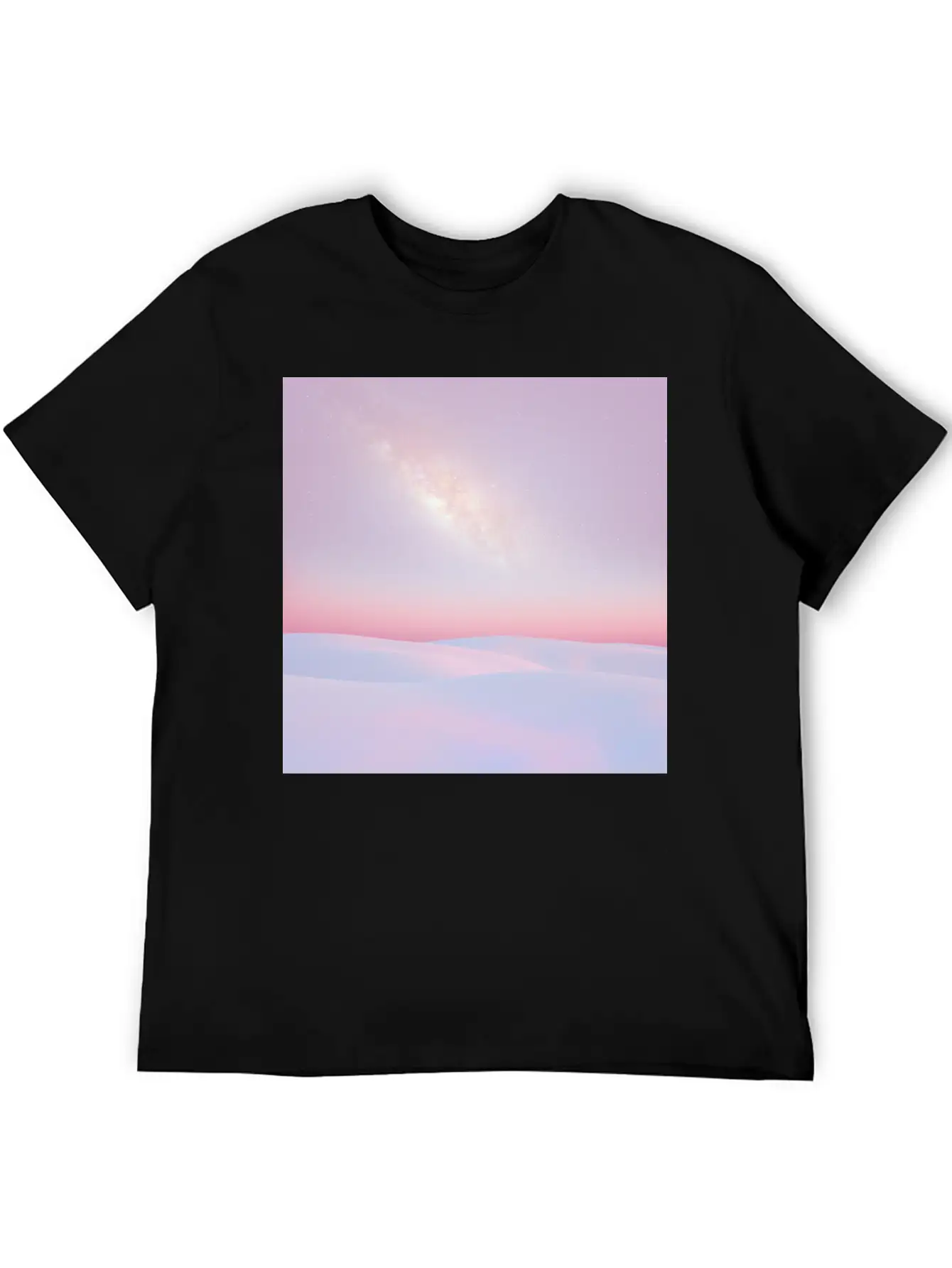 Sunset And Snow Lightweight Cotton T-Shirt – Daily Comfort Graphic Shirt