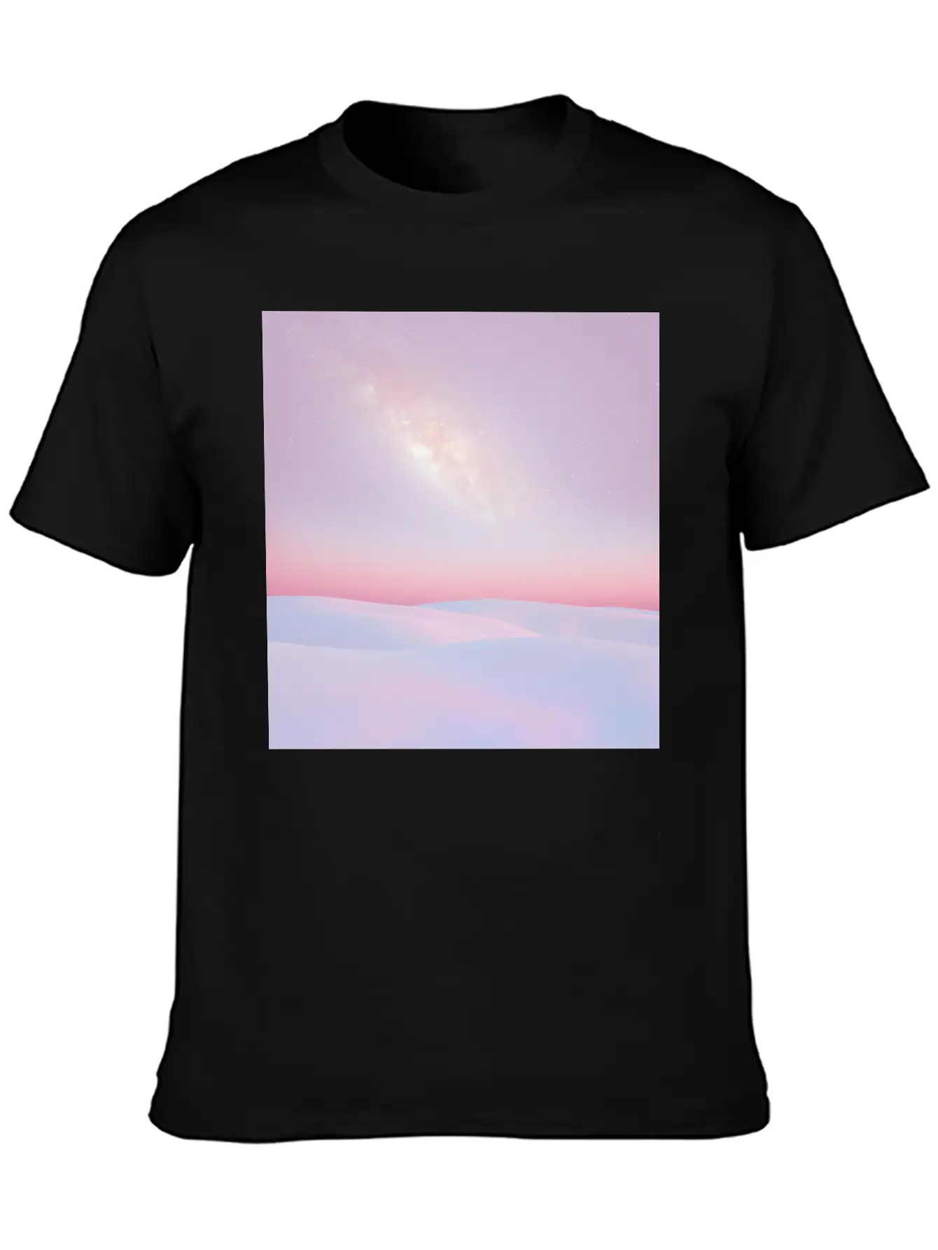 Sunset And Snow Lightweight Cotton T-Shirt – Daily Comfort Graphic Shirt