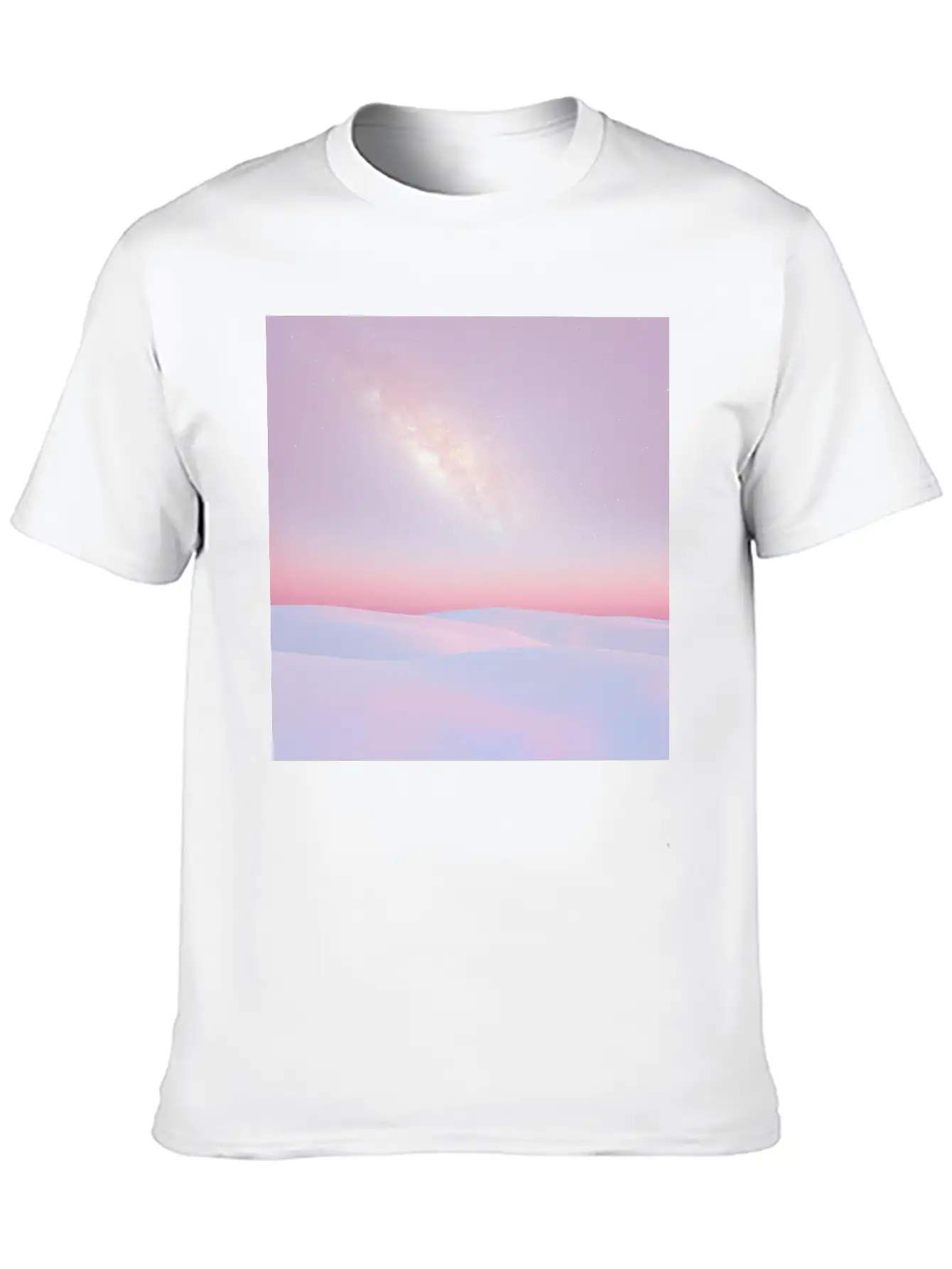 Sunset And Snow Lightweight Cotton T-Shirt – Daily Comfort Graphic Shirt