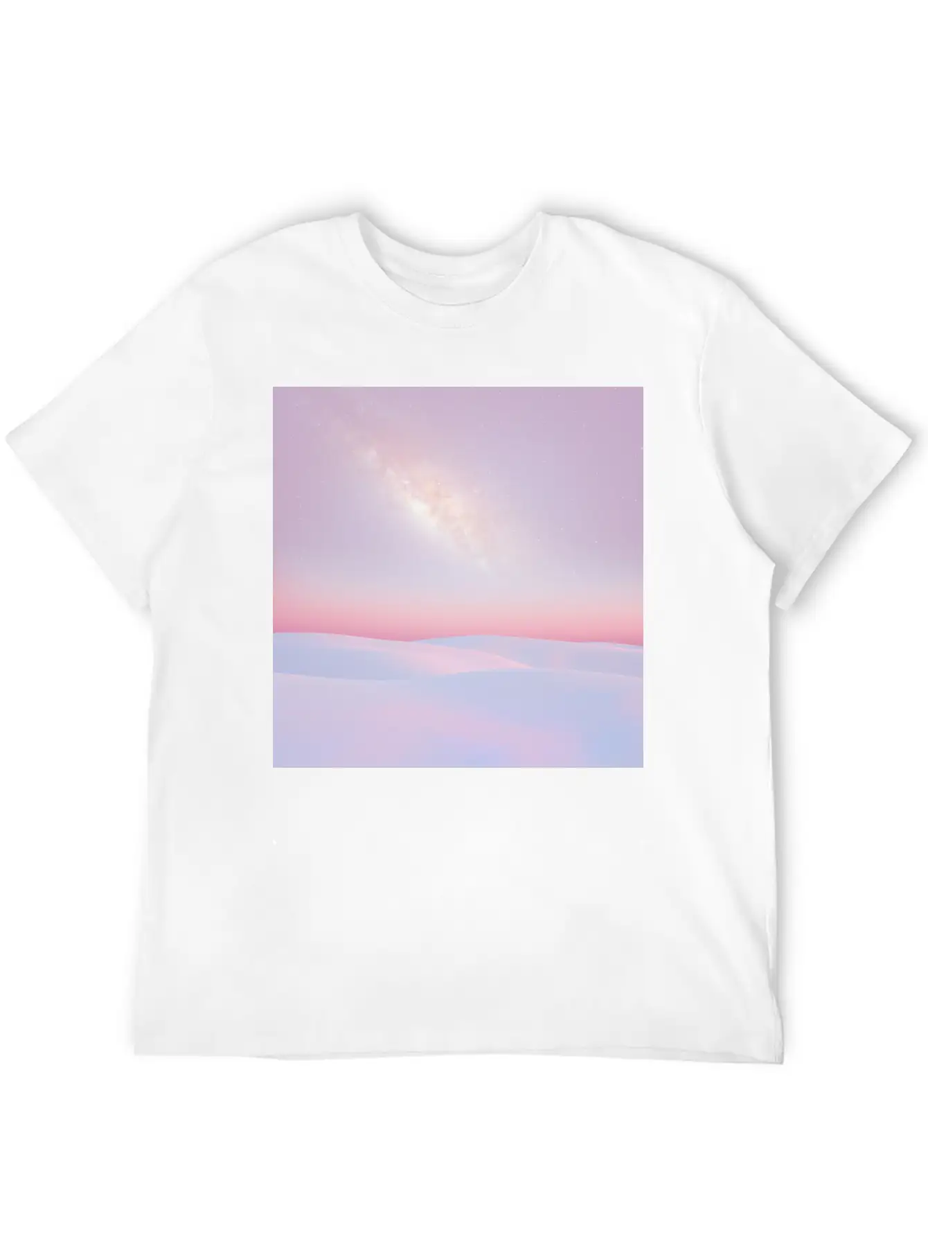 Sunset And Snow Lightweight Cotton T-Shirt – Daily Comfort Graphic Shirt
