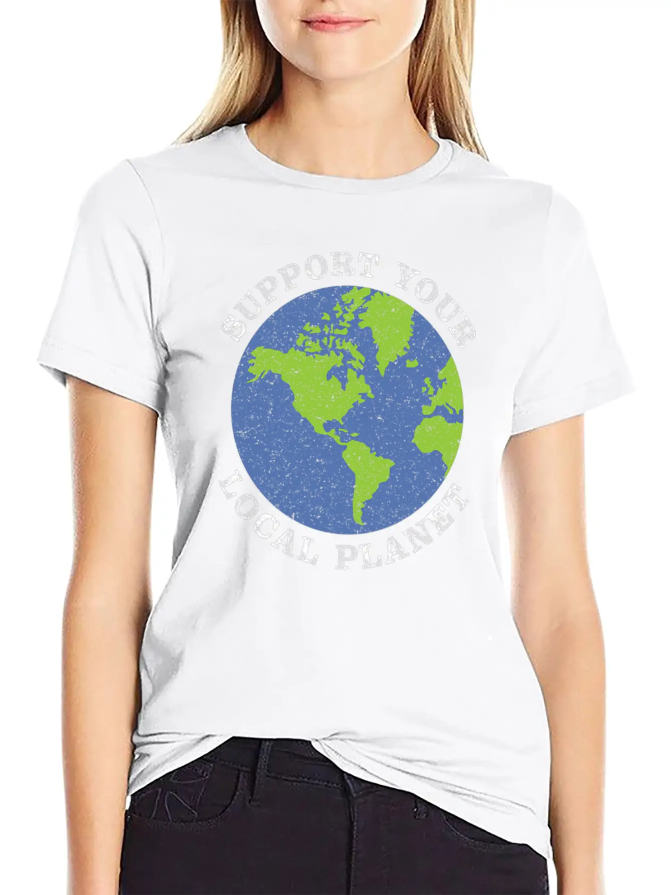 Support Your Local Planet Climate Change Lightweight Cotton T-Shirt – Daily Comfort Graphic Shirt